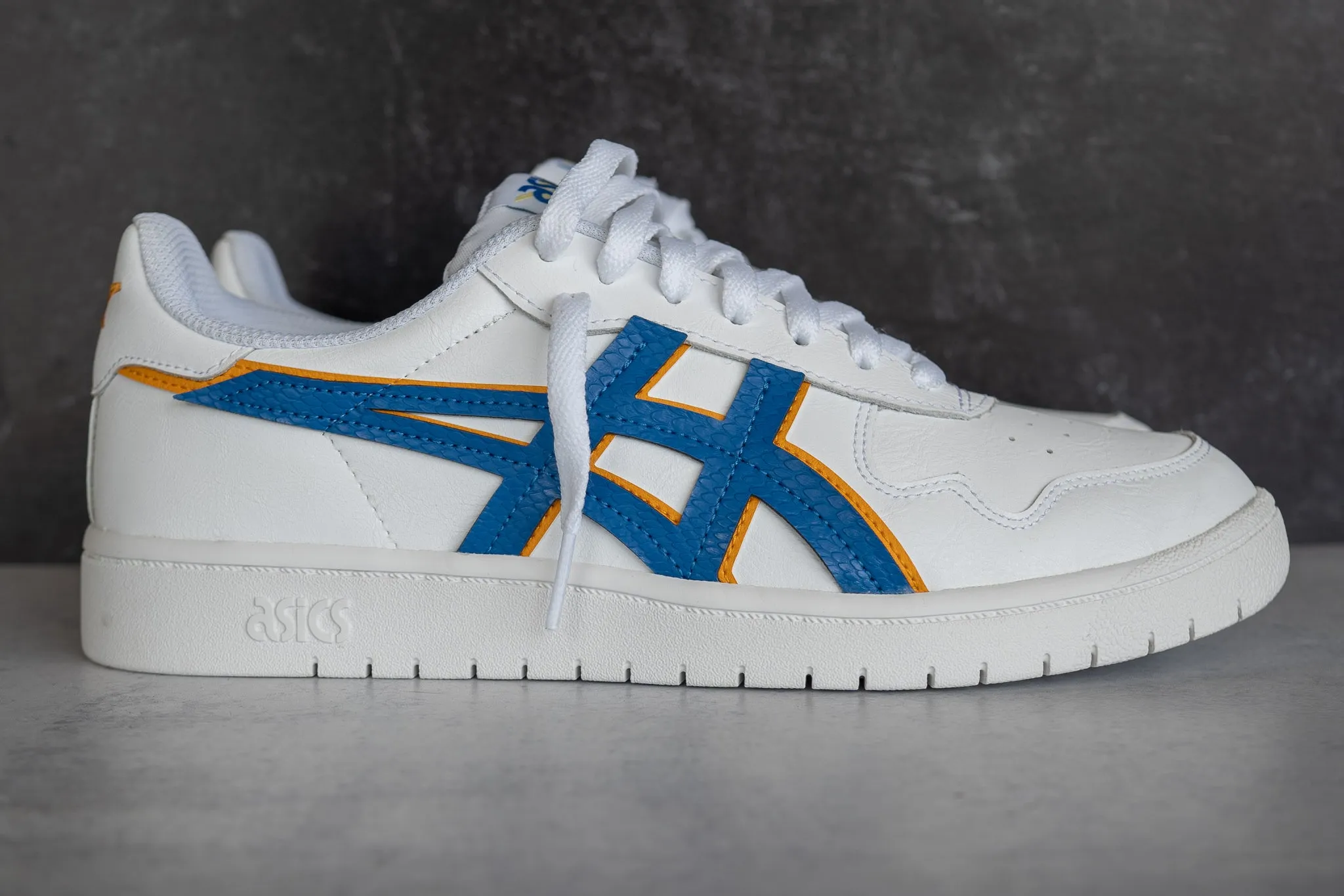 Quick Grip Structured sole Mens Asics Japan S (White/Lake Drive/Citrus)