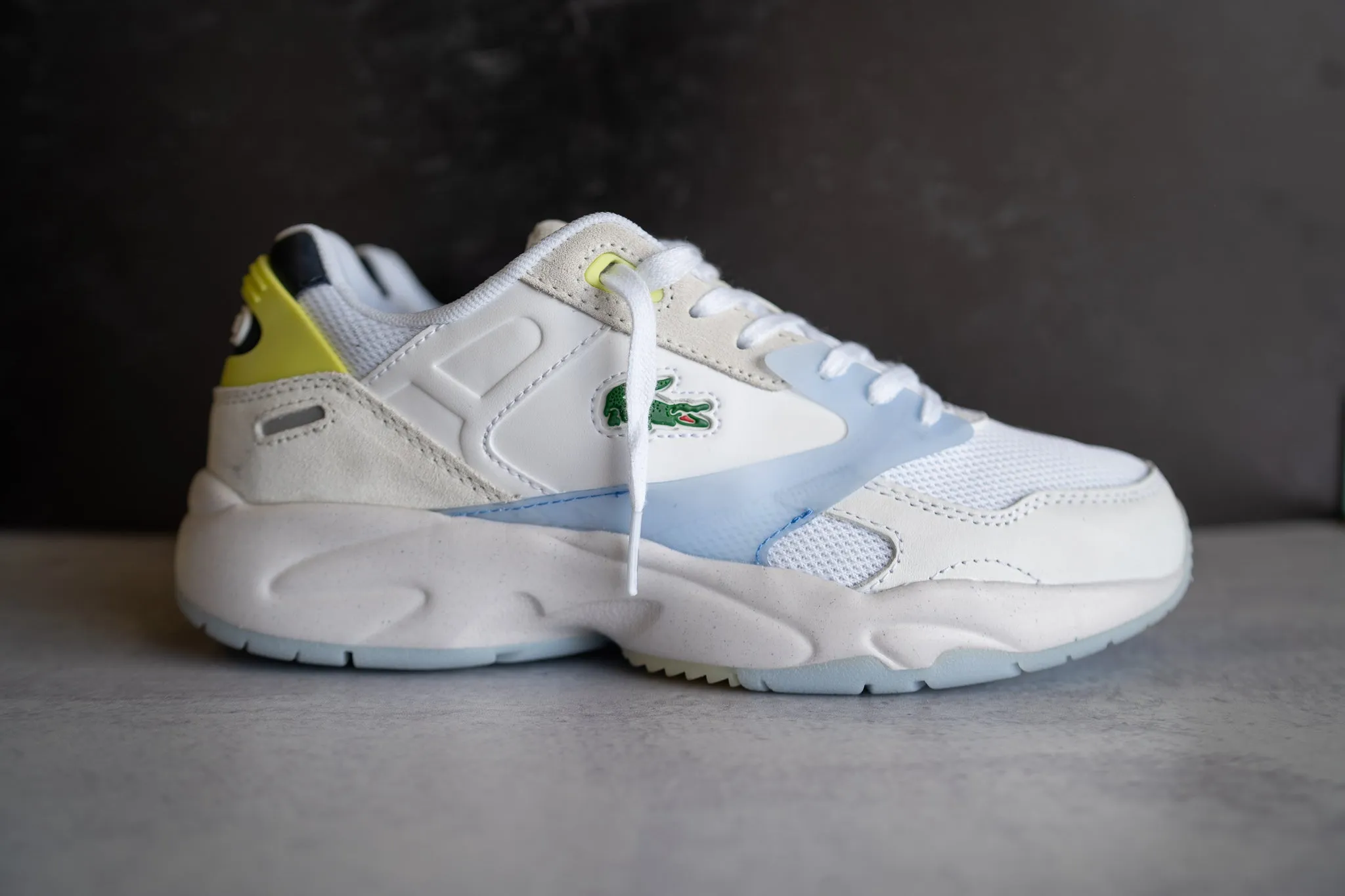 Lacoste Storm 96 LO (White/Lt Blue) Casual Look