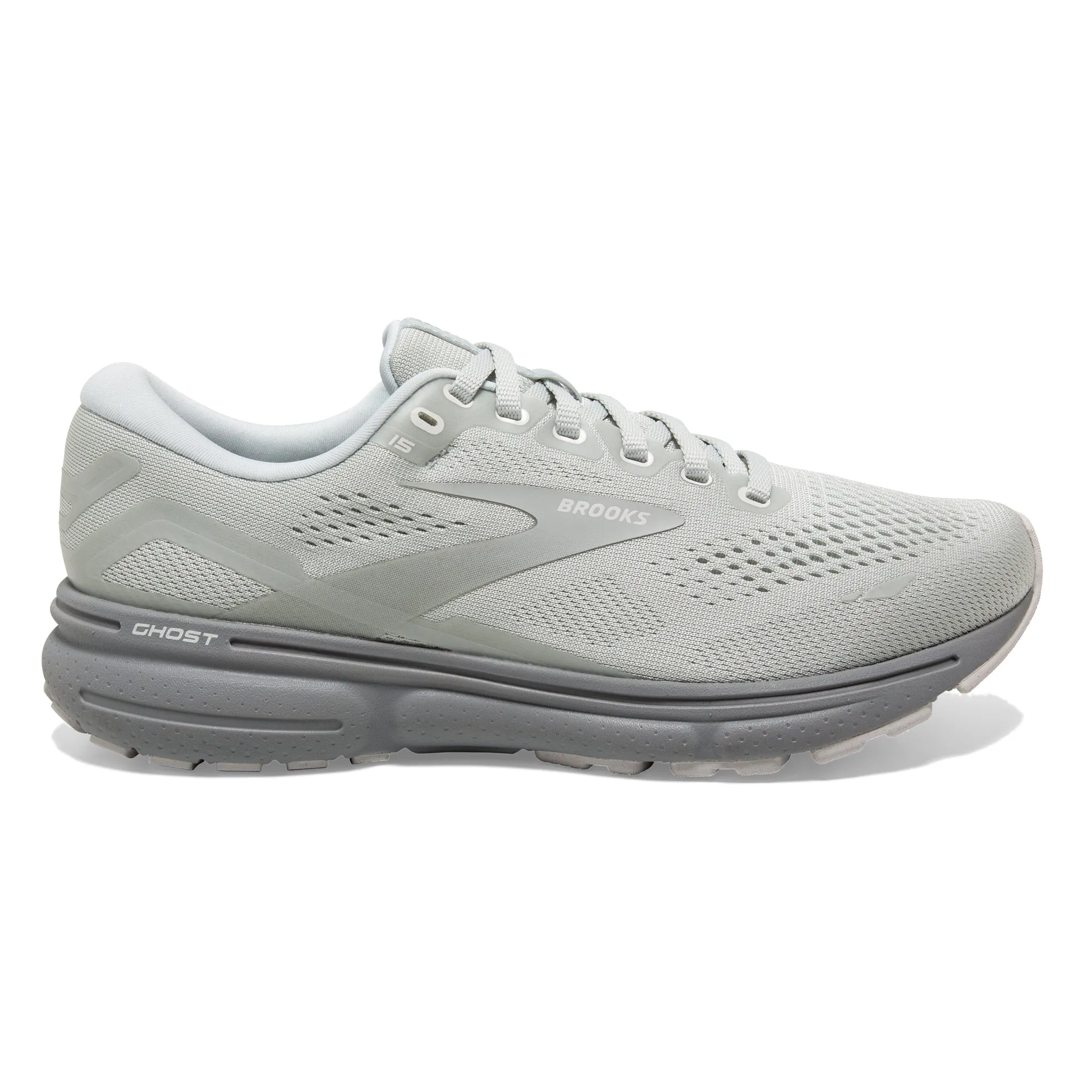 Brooks Men's 110393 136 Ghost 15 Illusion White Cushion Neutral Running Shoes Foot Glow