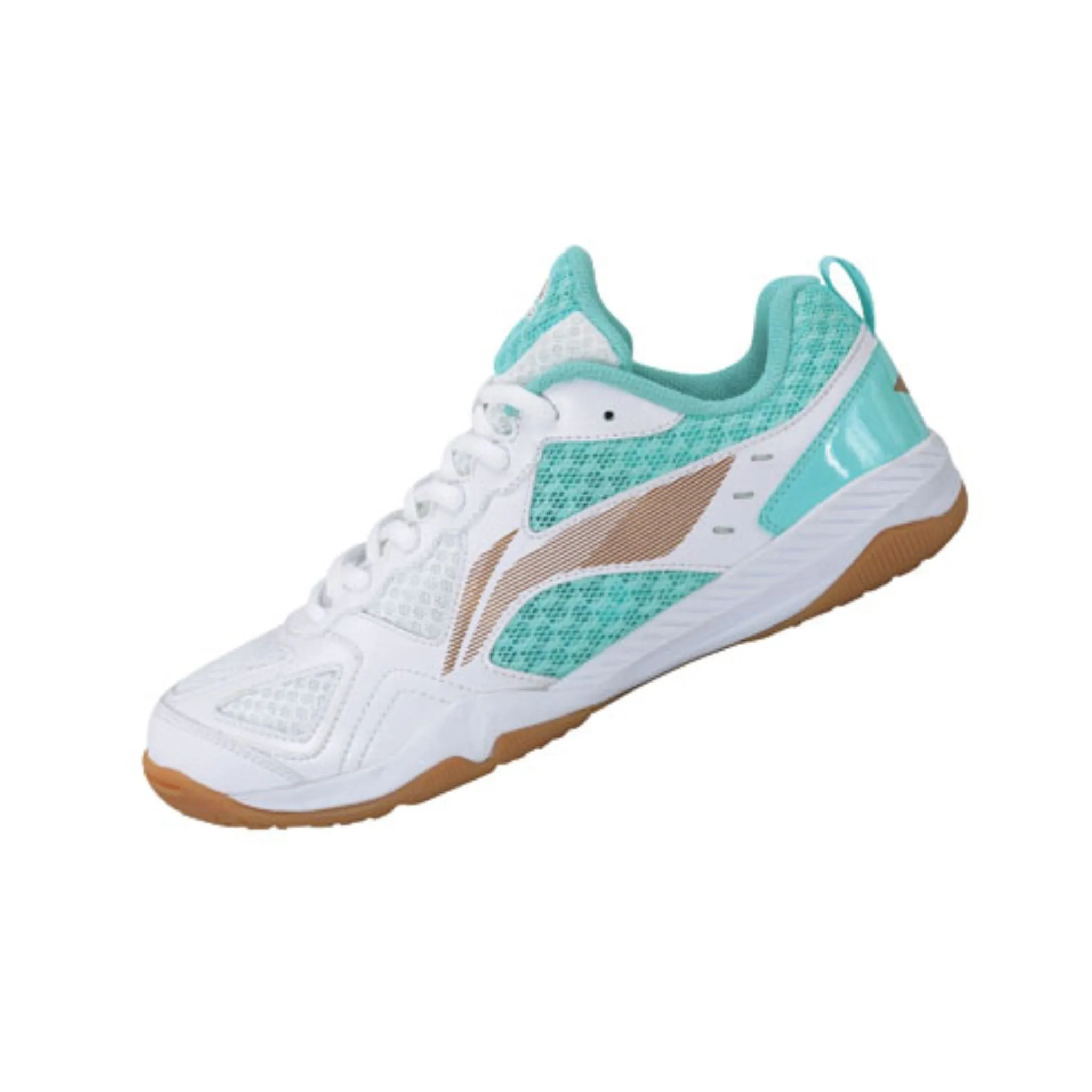 Li Ning Women's Table Tennis Shoes [Standard White/Electric Blue] APTP002-2 Step Prime Flex Prime