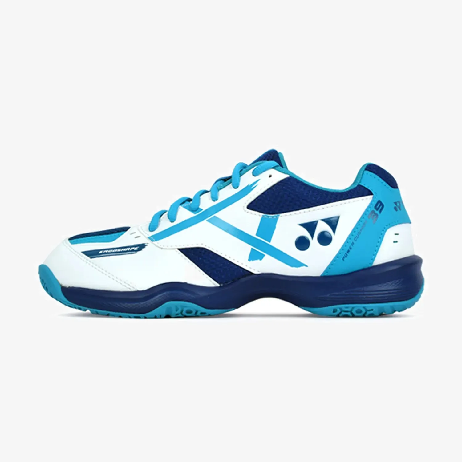 Senior Fit Fabric Yonex Power Cushion 39 (White/Blue)