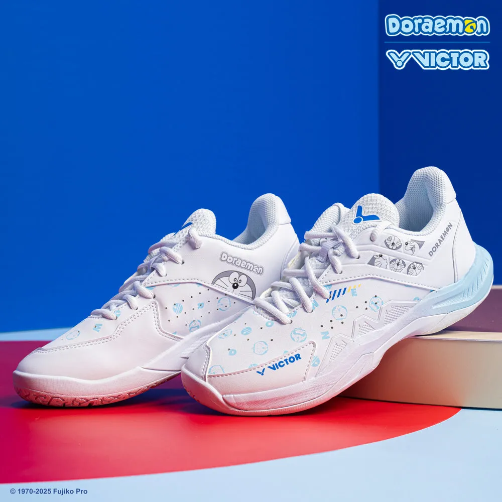 Victor x Doraemon Court Shoes P-DRM-A (White) Form Hug Dancing
