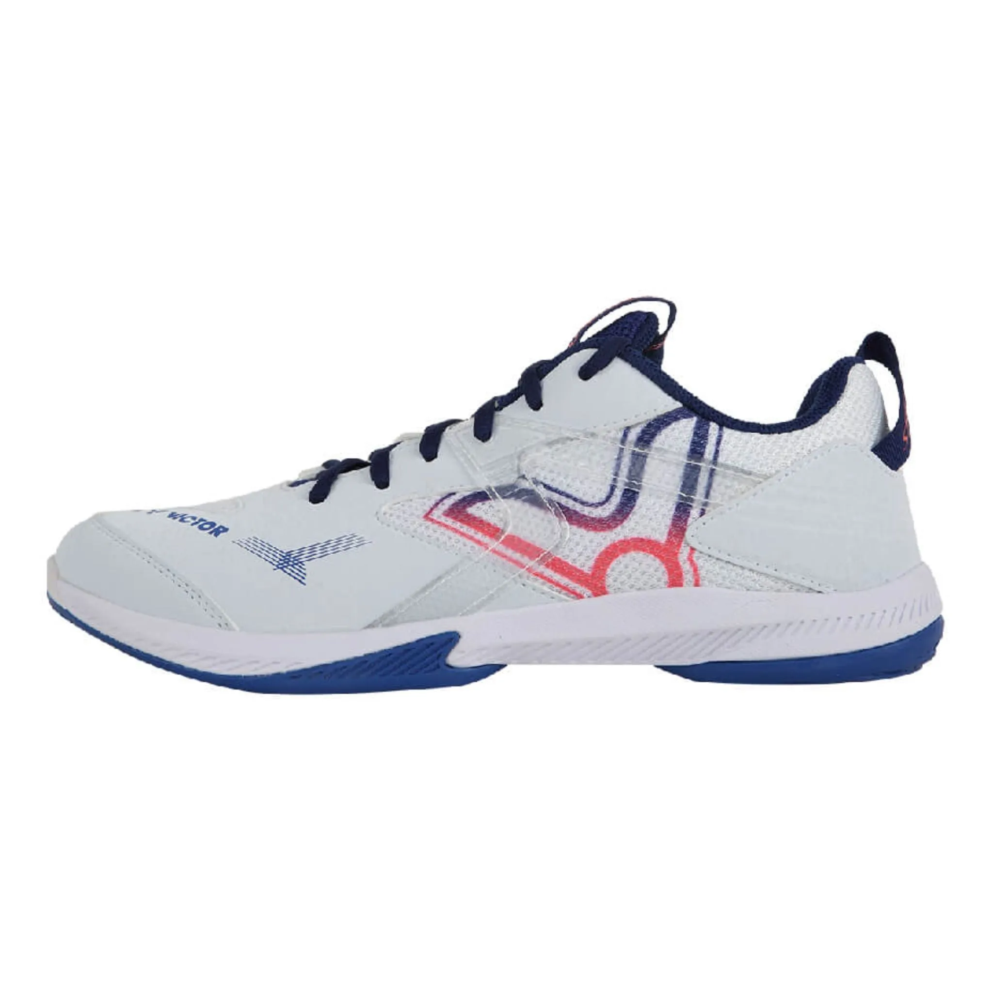 Victor S50 AB Court Shoes [White/Medieval Blue] All Season