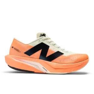 WOMEN'S FUELCELL REBEL V4 - B - C4 HOT MANGO running with a heart rate monitor