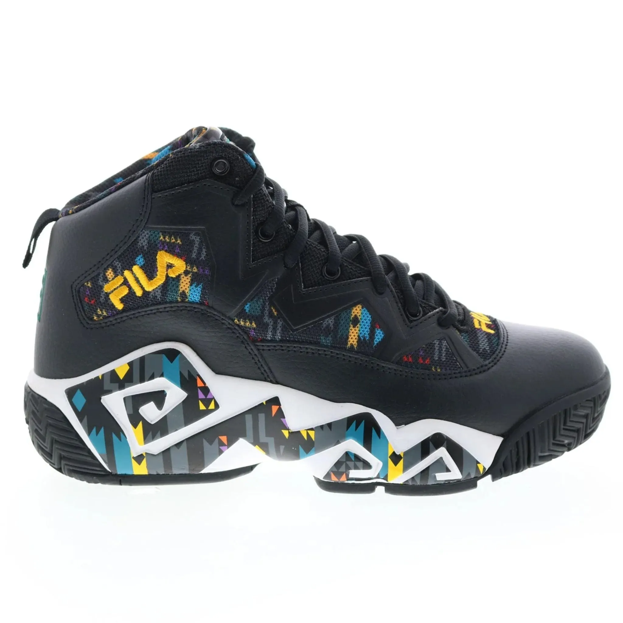 Buckle Fit Soft Lining Fila Men's 1BM01265-042 MB Jamal Mashburn Black June Bug Saffron Retro Basketball Shoes
