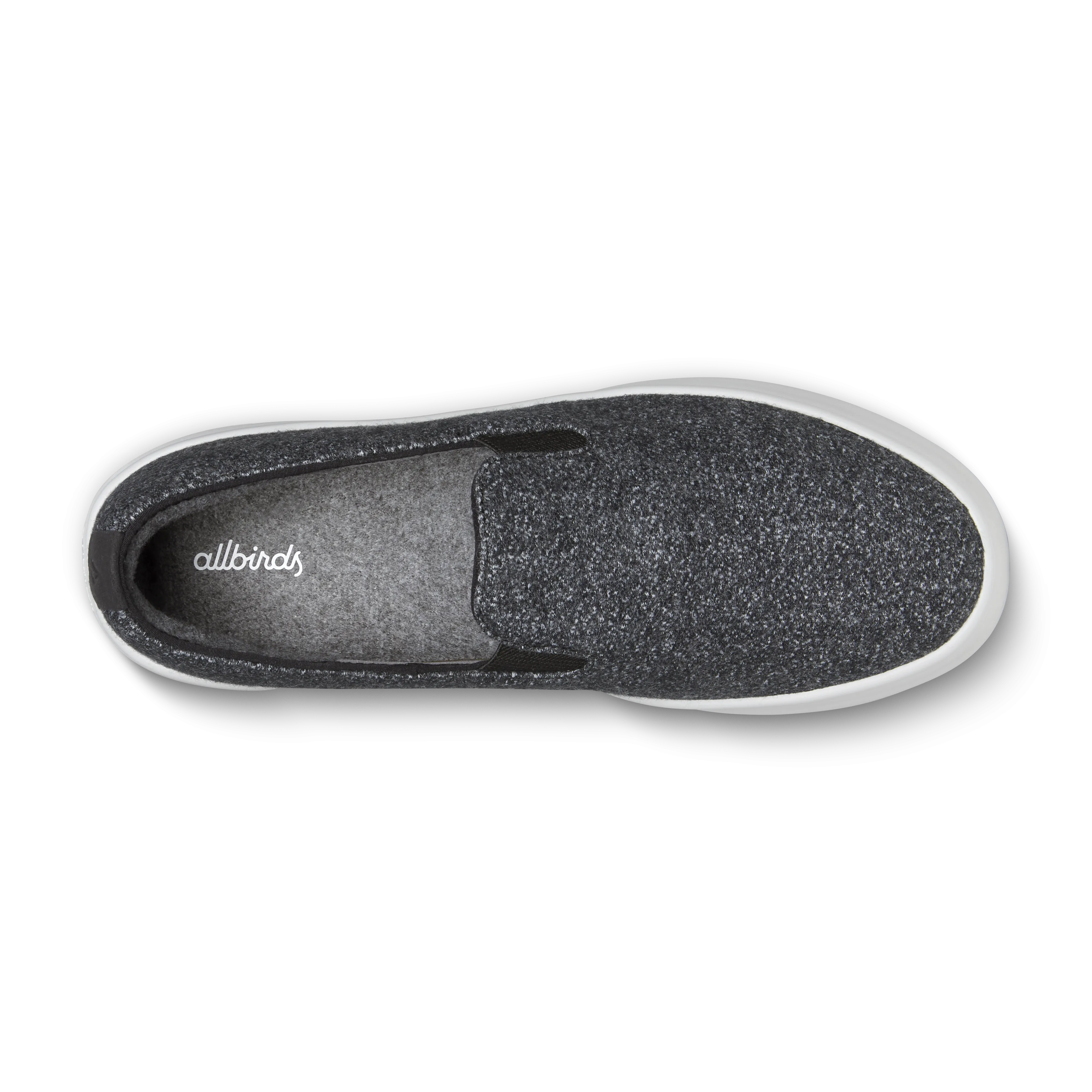 Weekend Look Women's Wool Cruiser Slip On - Dark Grey (Light Grey Sole)