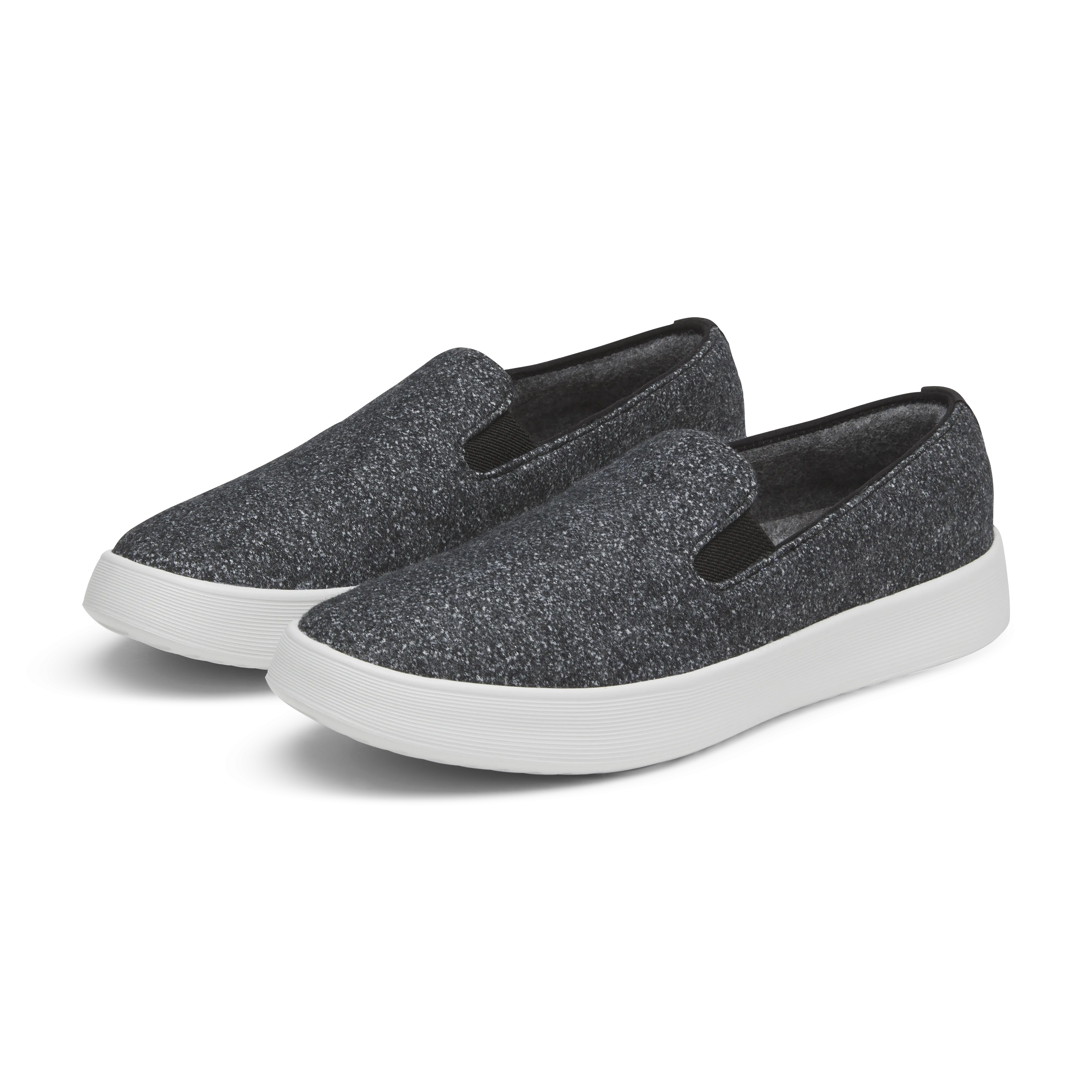 ground grip Women's Wool Cruiser Slip On - Dark Grey (Light Grey Sole)