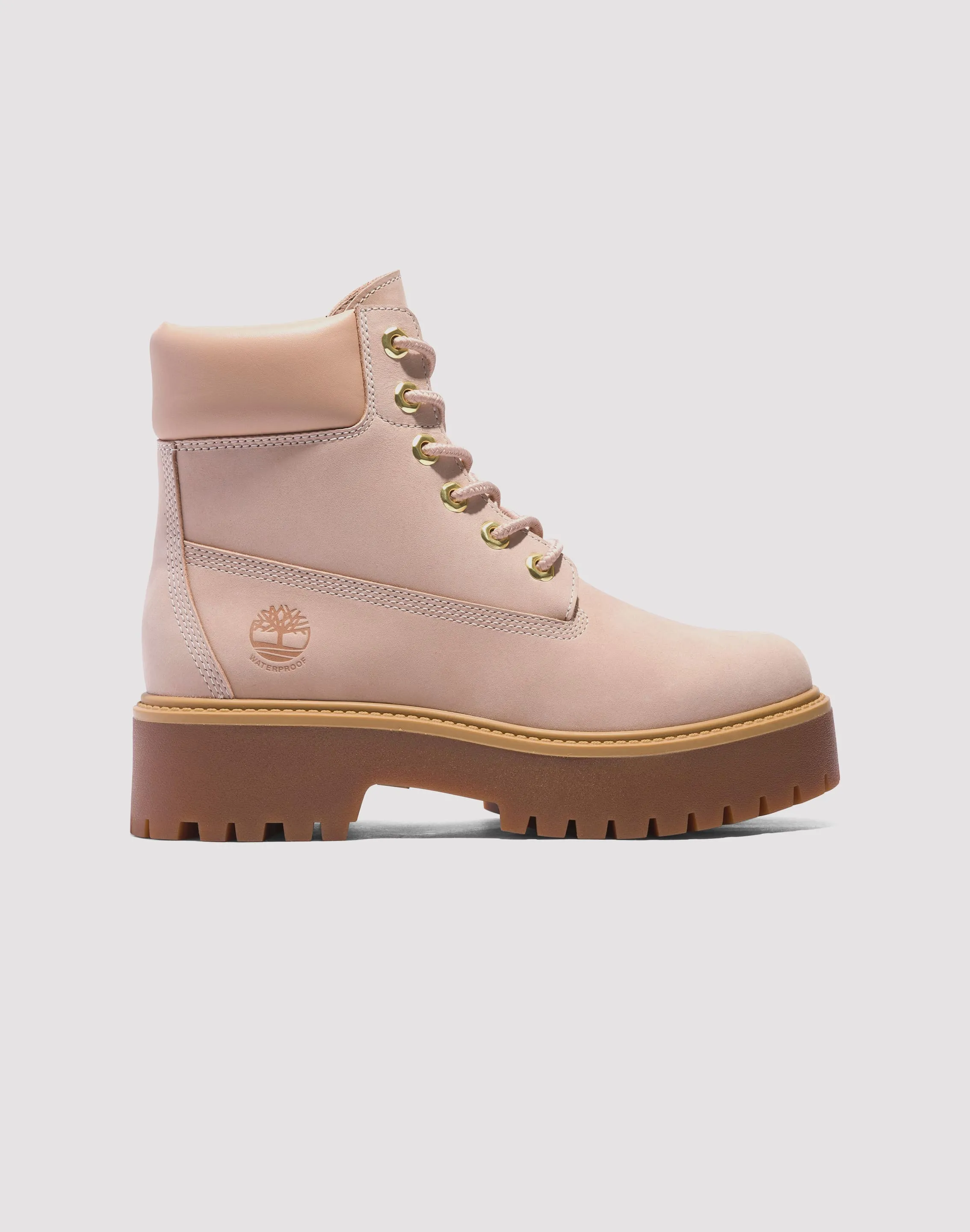 Timberland Stone Street 6 Inch Lace Up Waterproof Boot Recycled Material Ergonomic Heel Counter