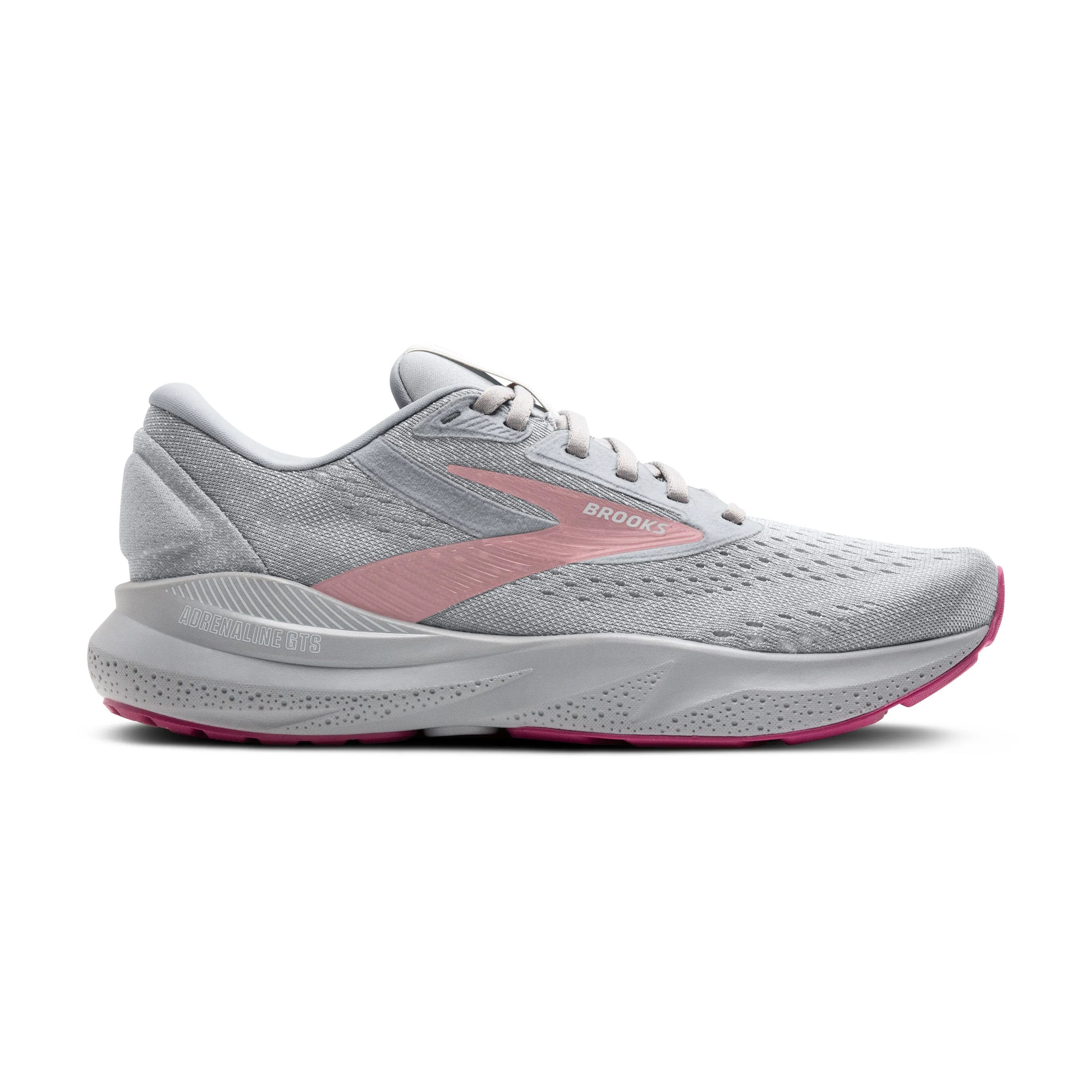 Asics FlyteFoam anti - slip WOMEN'S ADRENALINE GTS 24 - WIDE D - 019 ALLOY/WHITE/ZEPHYR