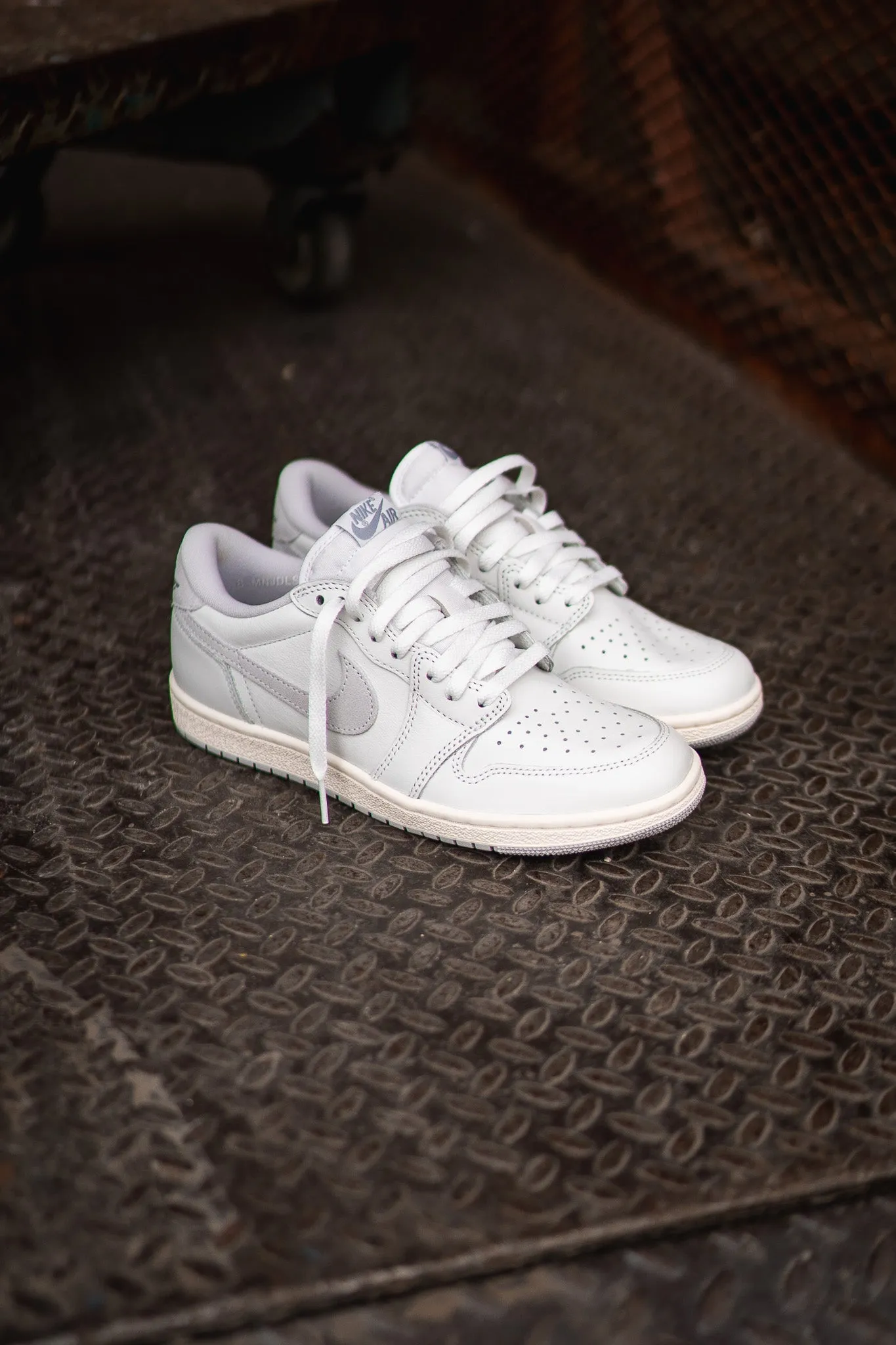 Mens Air Jordan 1 Low 85 (Summit White/Light Smoke Grey) Upgraded piece