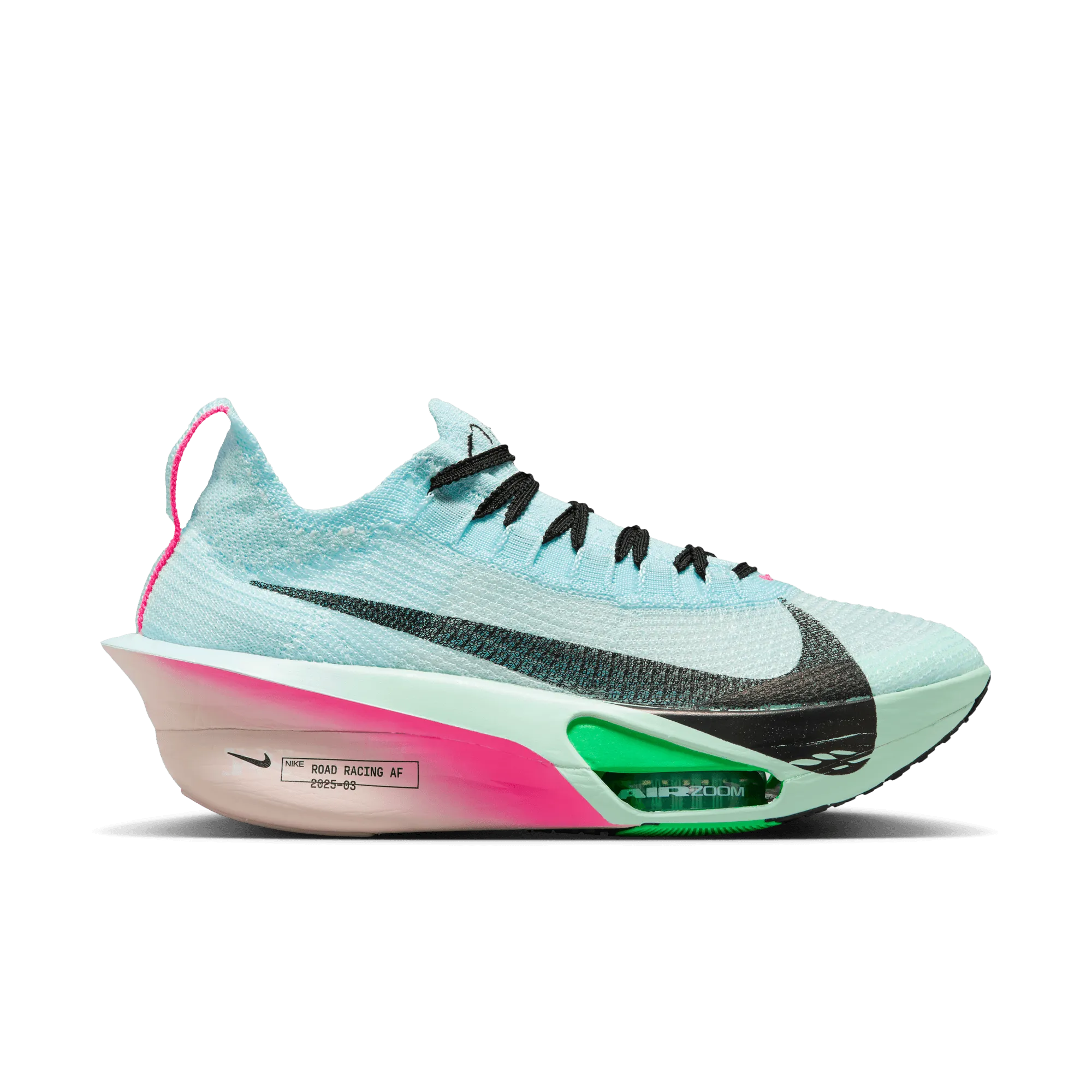 Wide - base MEN'S ALPHAFLY 3 - D - 400 GLACIER BLUE/BLACK-MINT FOAM-GREEN SHOCK