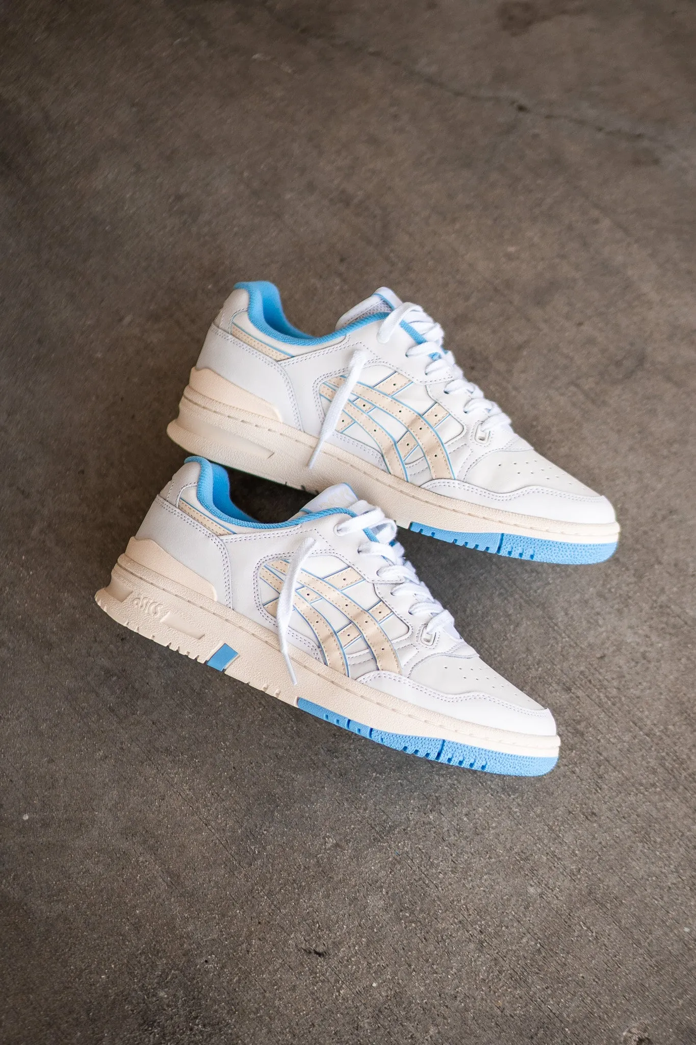 Mens Asics EX89 (White/Cream/Powder Blue) Small birthday party