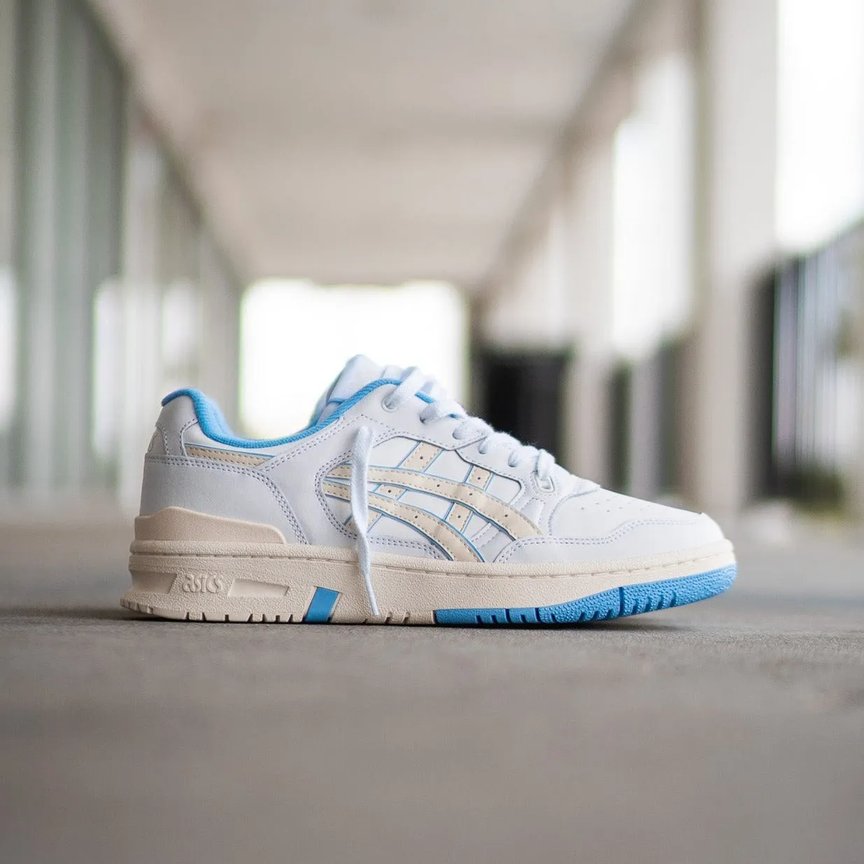 sandal All-purpose sole Mens Asics EX89 (White/Cream/Powder Blue)