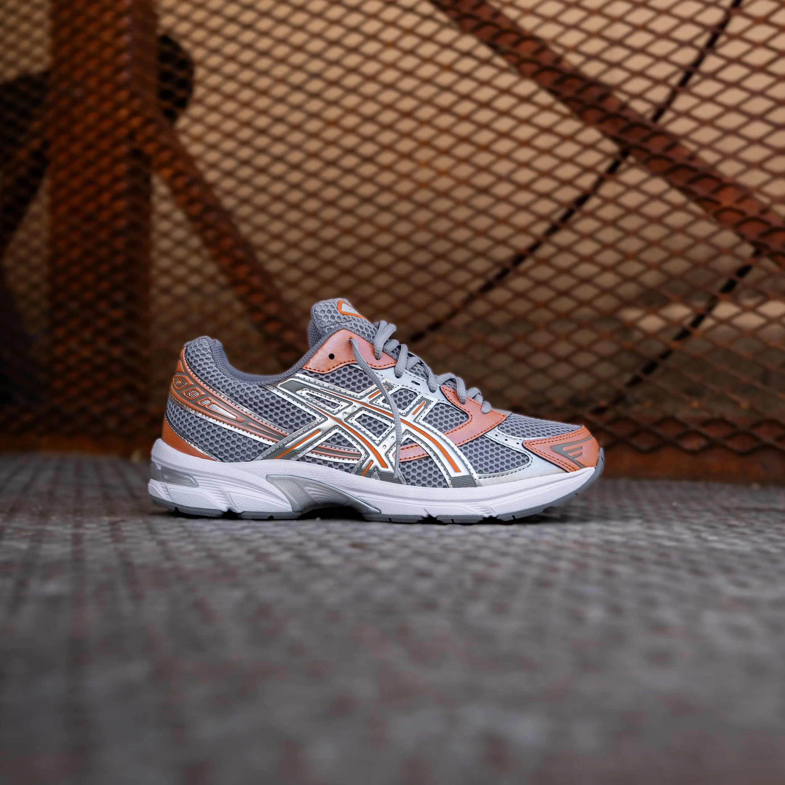 Mens Asics Gel-1130 (Cement Grey/Rust Orange) summer fashion trends football players