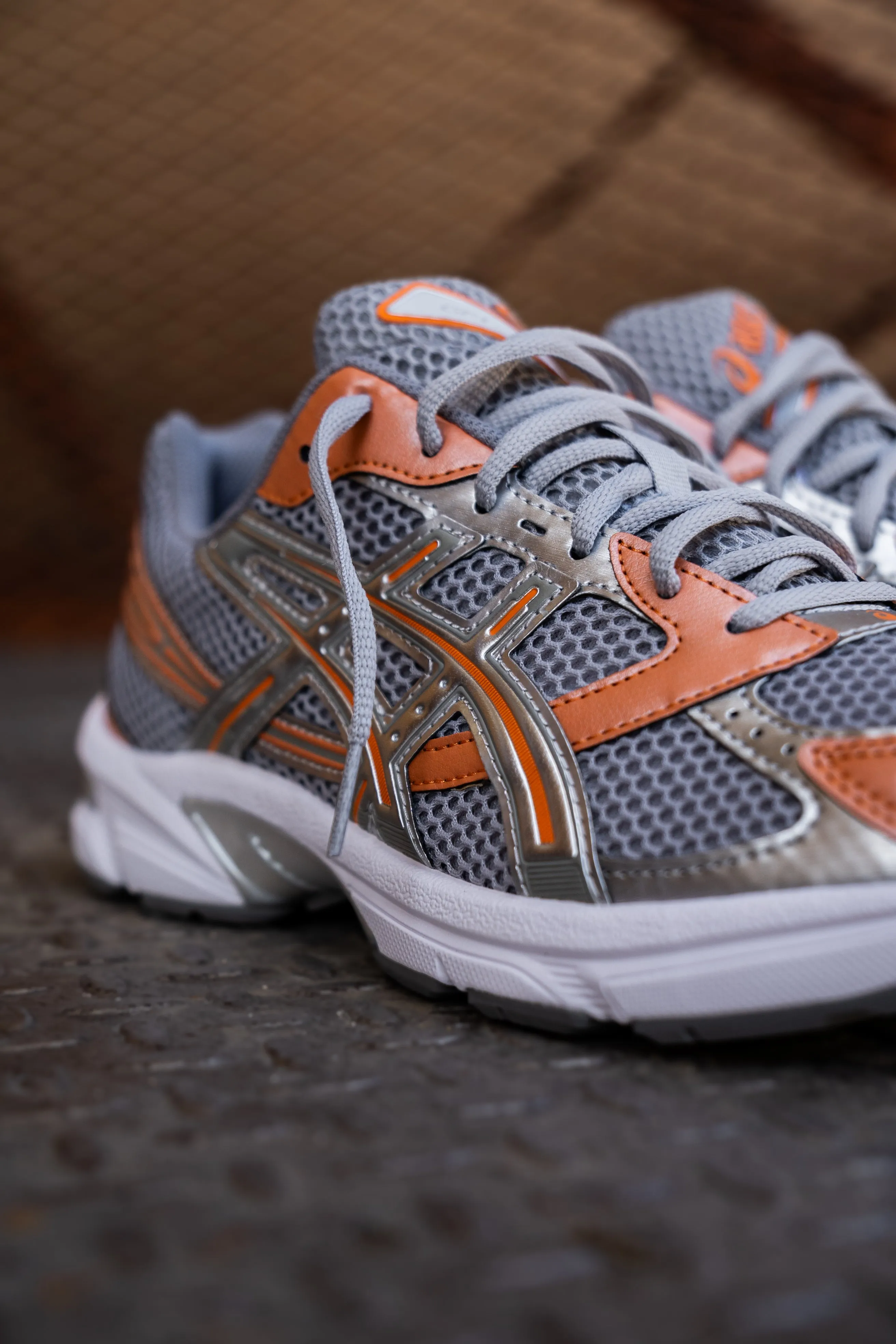 Mens Asics Gel-1130 (Cement Grey/Rust Orange) Special Occasion