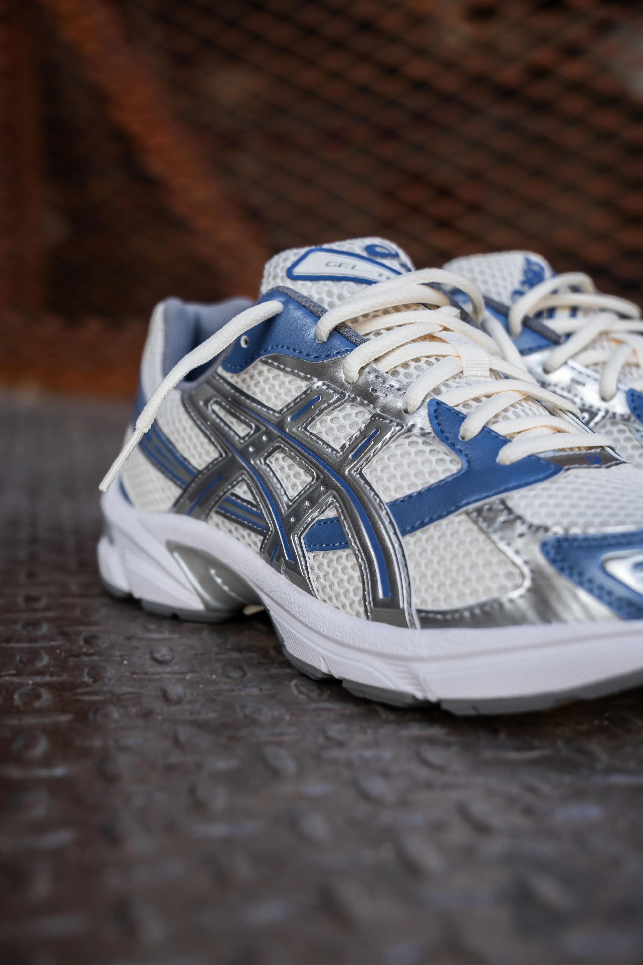 Lace-up Mens Asics Gel-1130 (Cream/Blueberry)