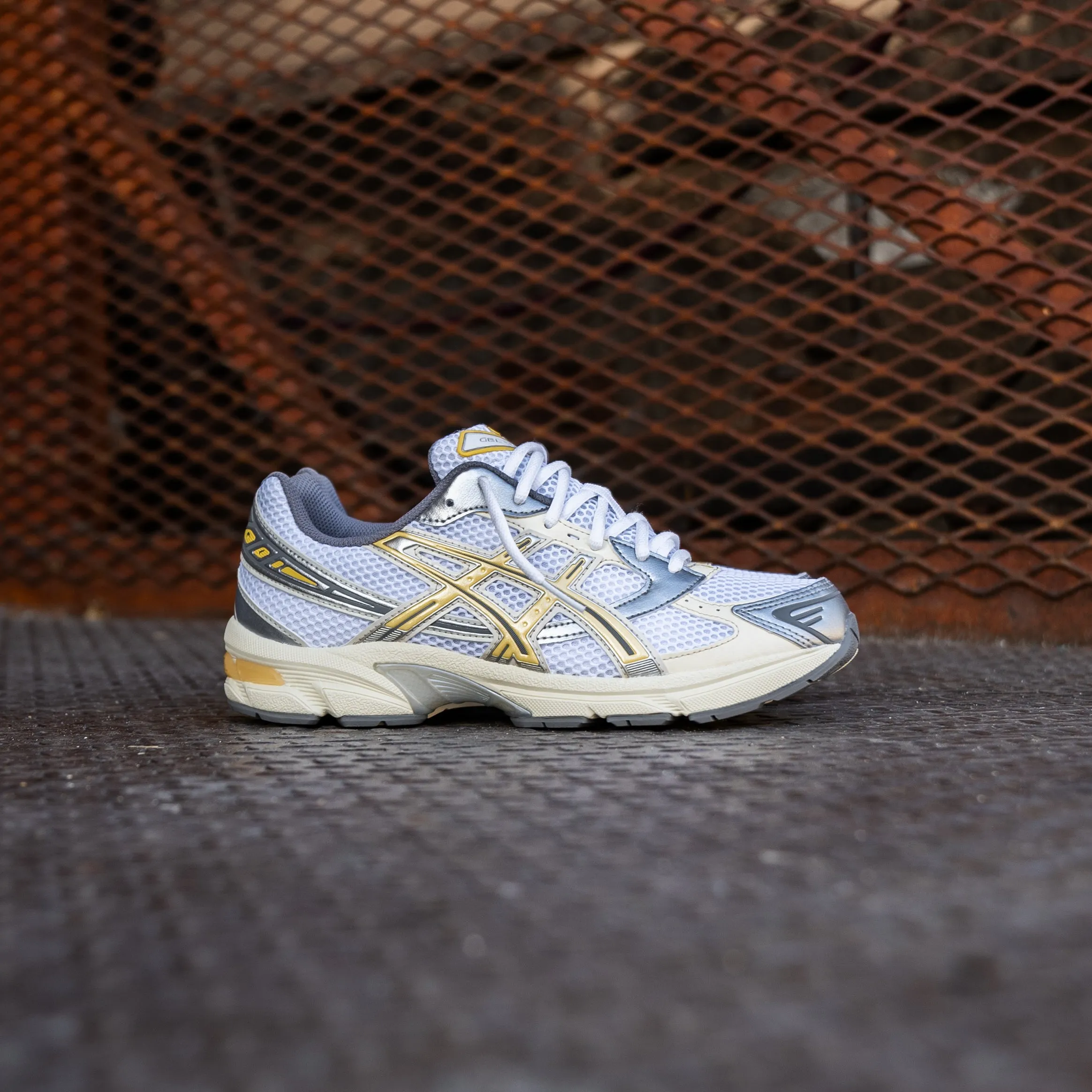 Mens Asics Gel-1130 (White/Faded Yellow) synthetic sole kids' medium