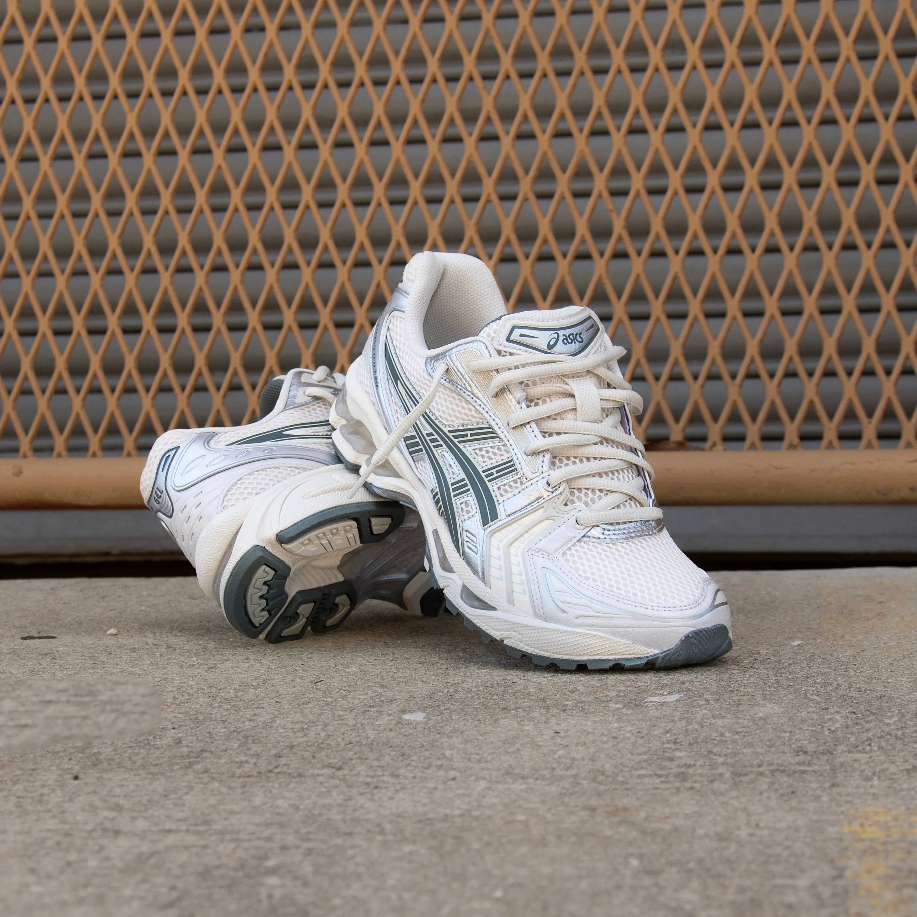 semi - outdoor most beach Mens Asics Gel-Kayano 14 (Birch/Dark Pewter)