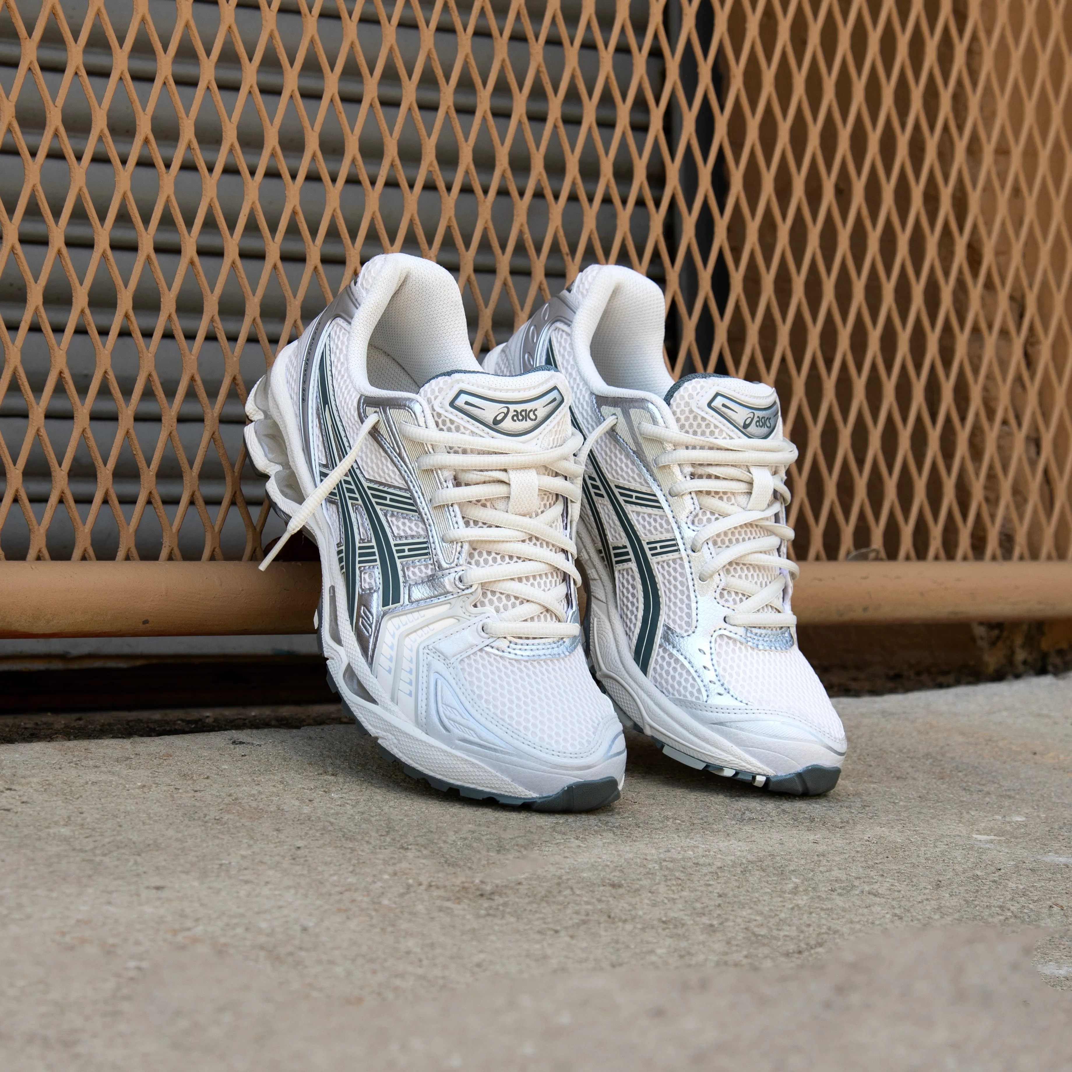 Mens Asics Gel-Kayano 14 (Birch/Dark Pewter) most slip-resistant slowest