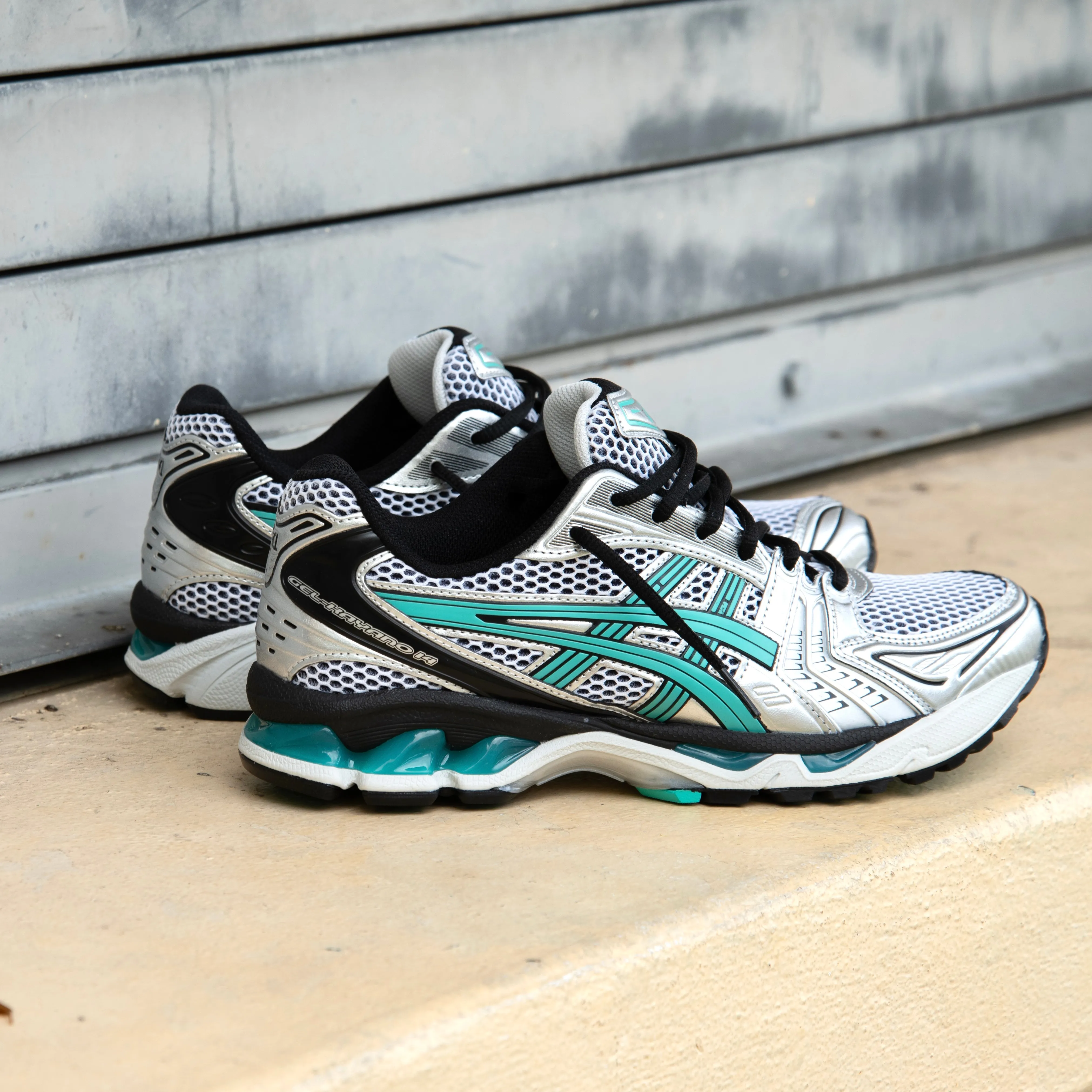 satisfactory Mens Asics Gel-Kayano 14 (White/Waterfall)