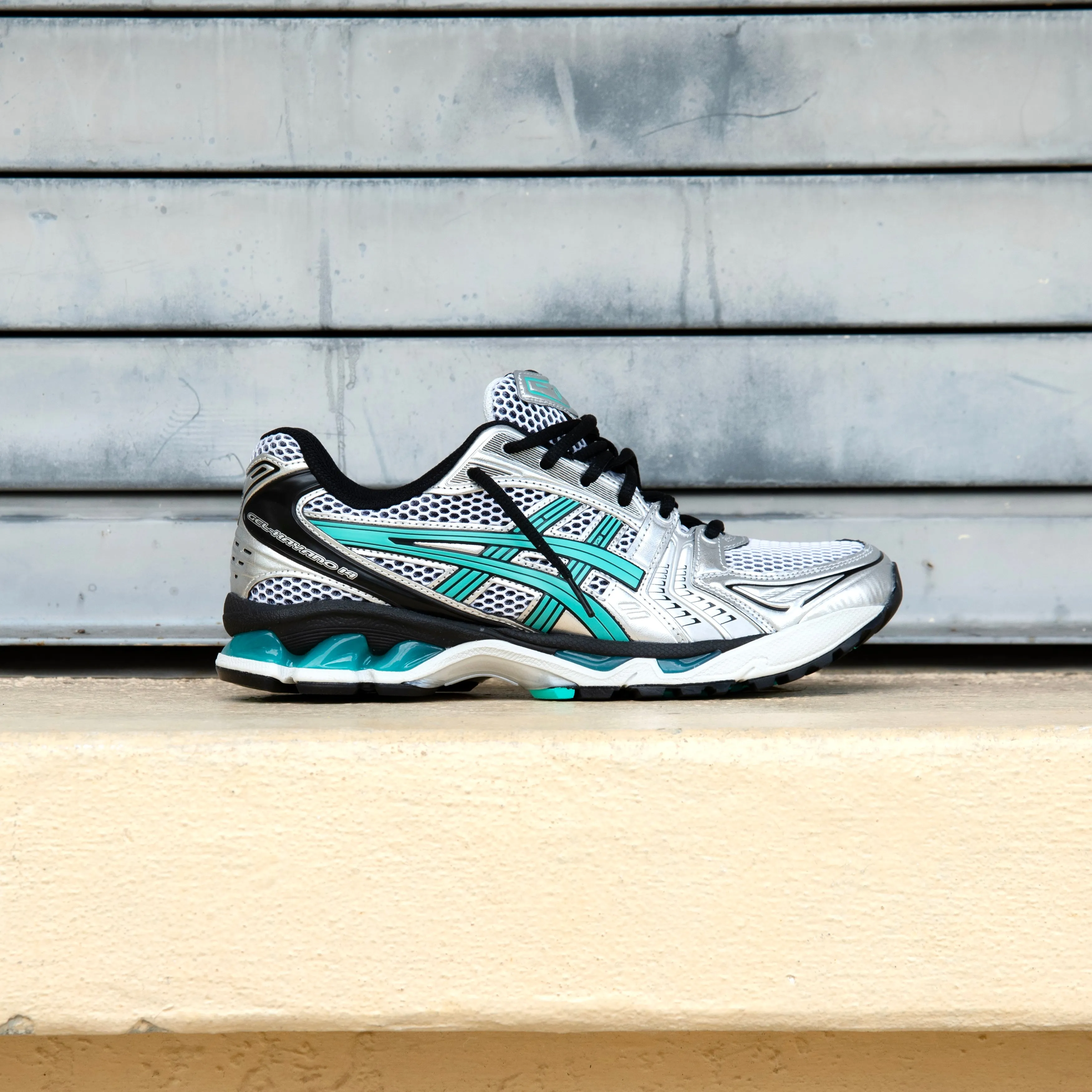 college Mens Asics Gel-Kayano 14 (White/Waterfall)