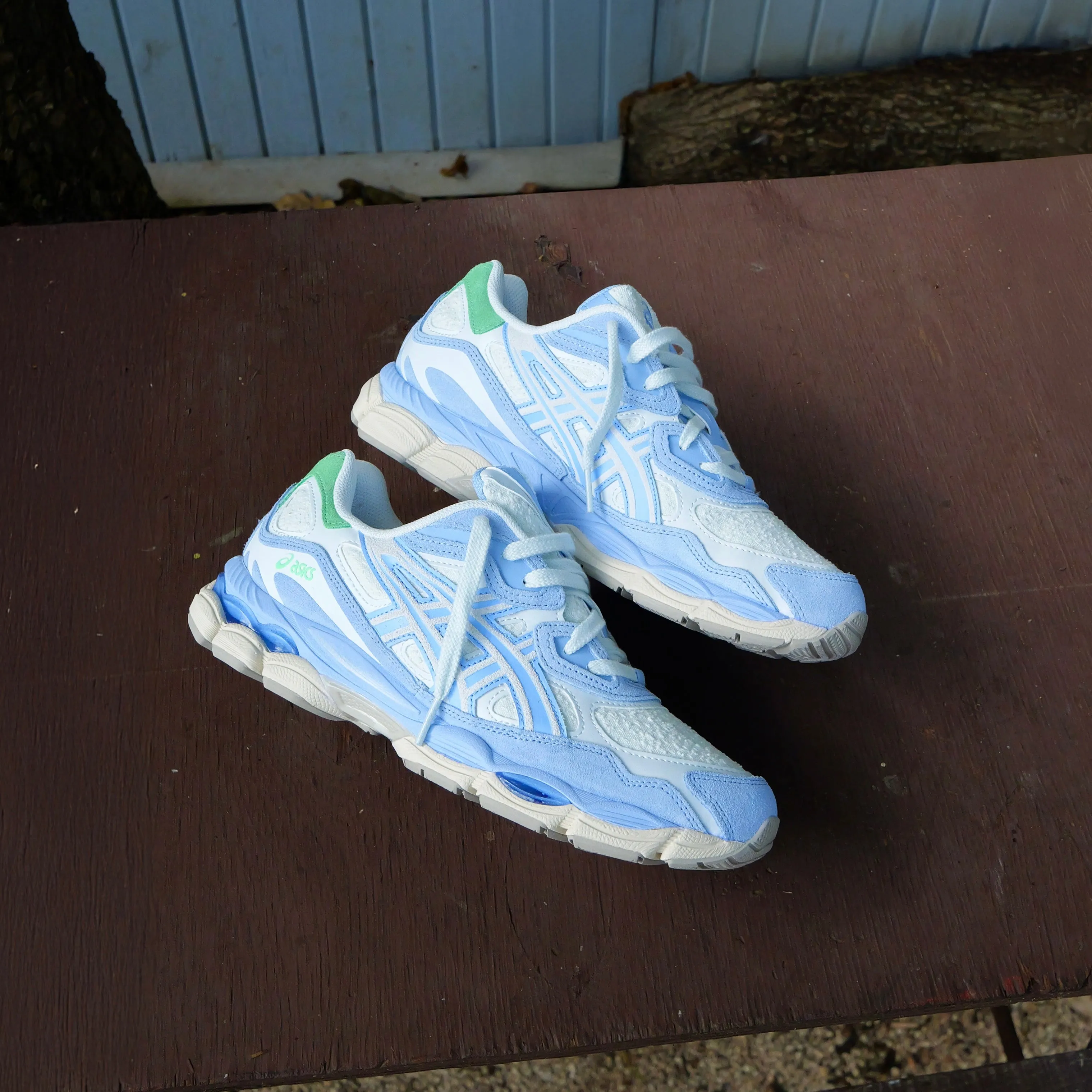 adventurers' requirements Mens Asics Gel-NYC (Airy Blue/ Stone Wash)