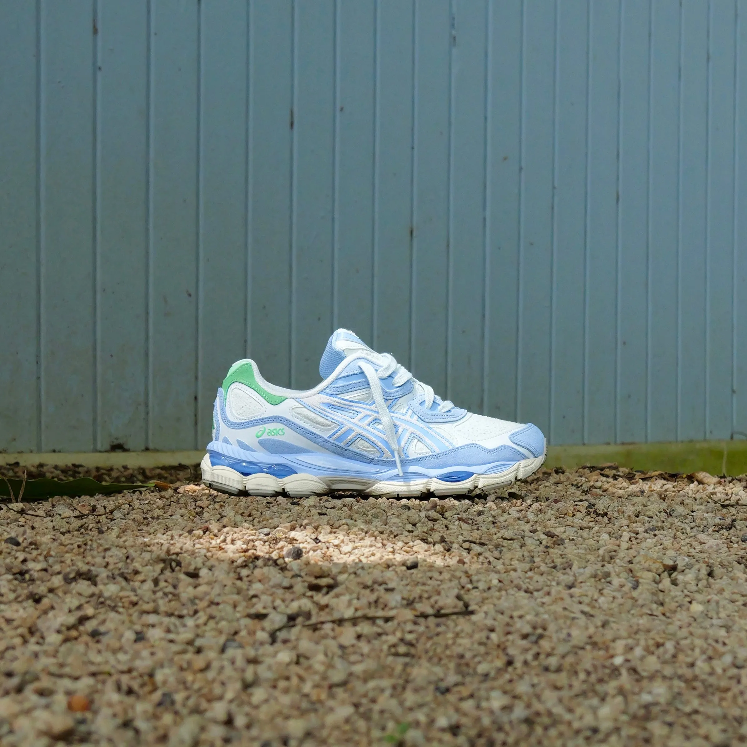 skateboarders' maneuverability Mens Asics Gel-NYC (Airy Blue/ Stone Wash)