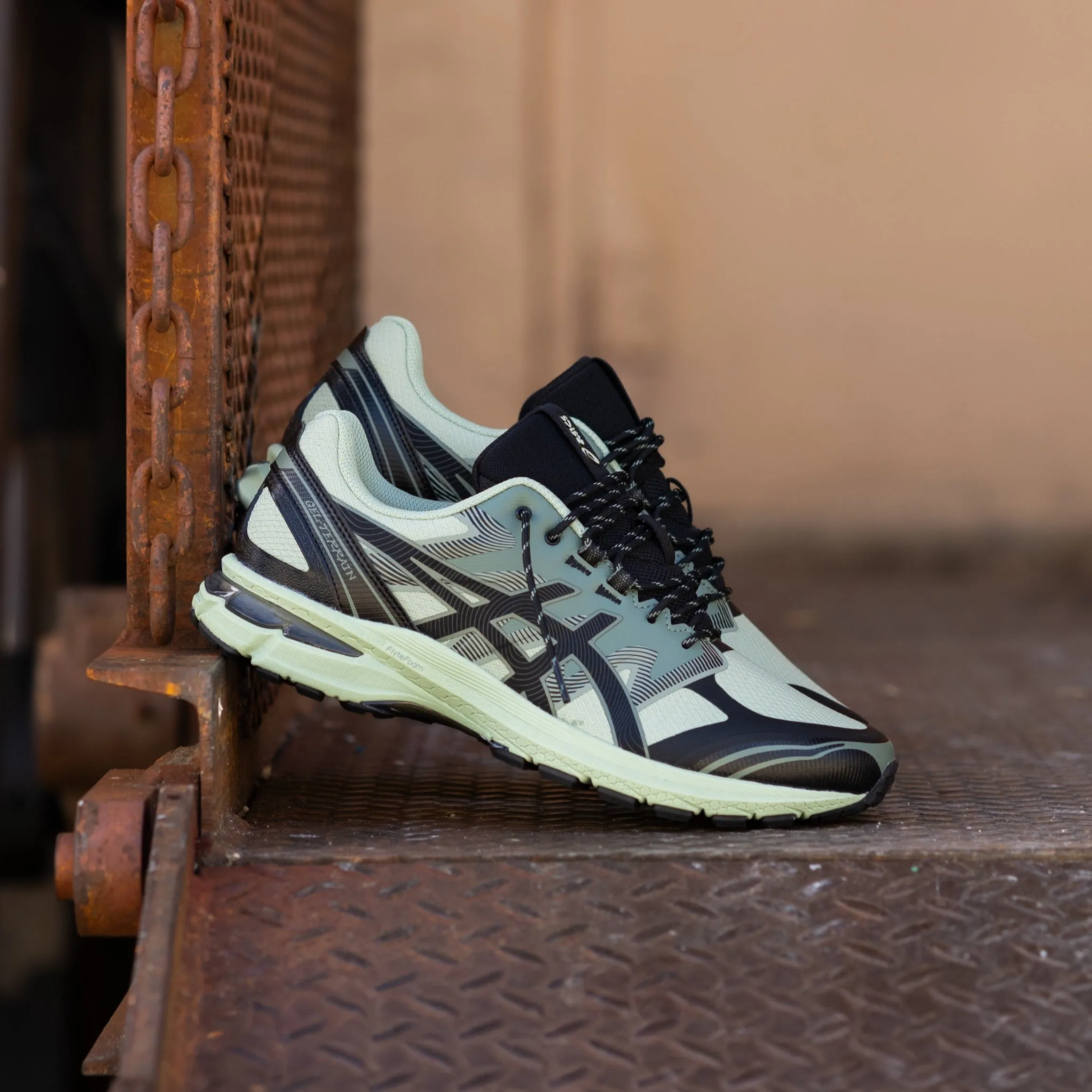 Mens Asics Gel-Terrain (Dark Jade/Black) - 1203A342-300 Glam stability Iconic lining