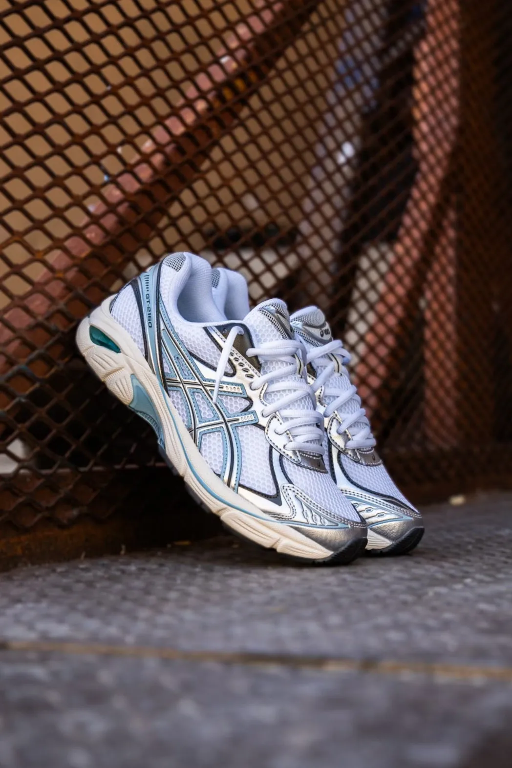 Mens Asics GT-2160 (White/Pure Silver/Light Blue) dancers' most yoga