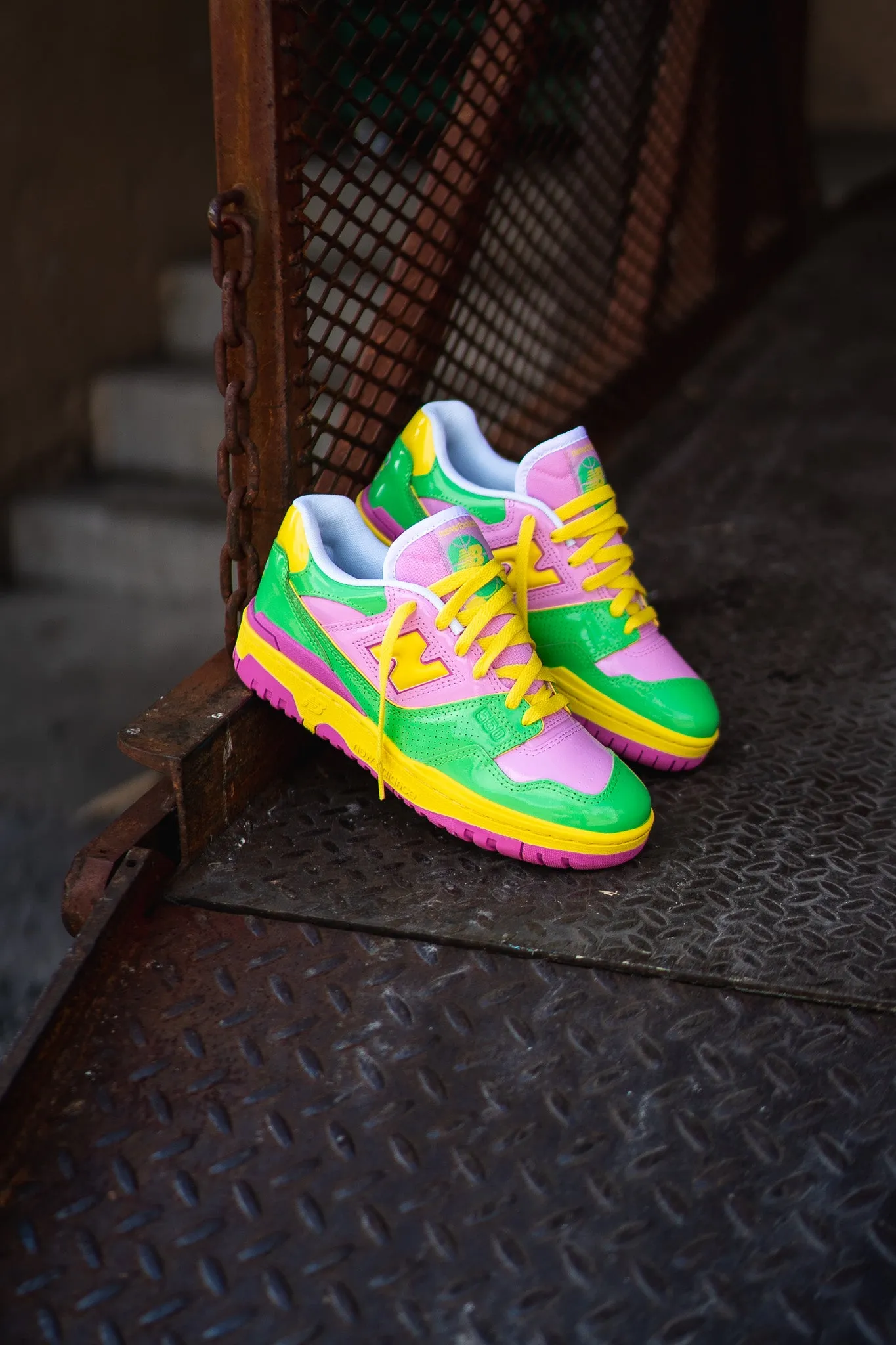 Mens New Balance 550 (Neon Multi) - BB550YKA futuristic