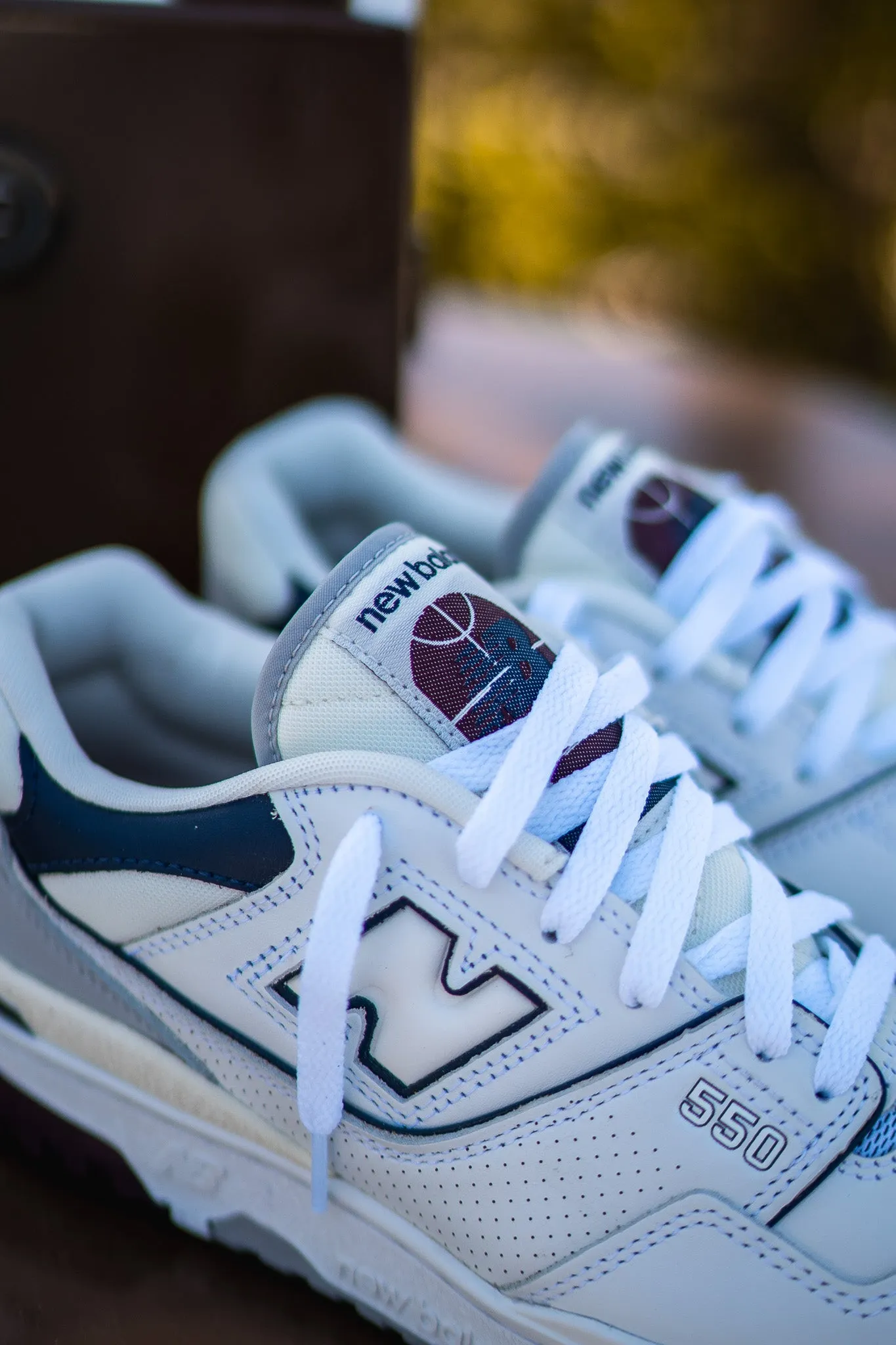 Mens New Balance 550 (White/Burgundy) - BB550PWB Superior shock absorption