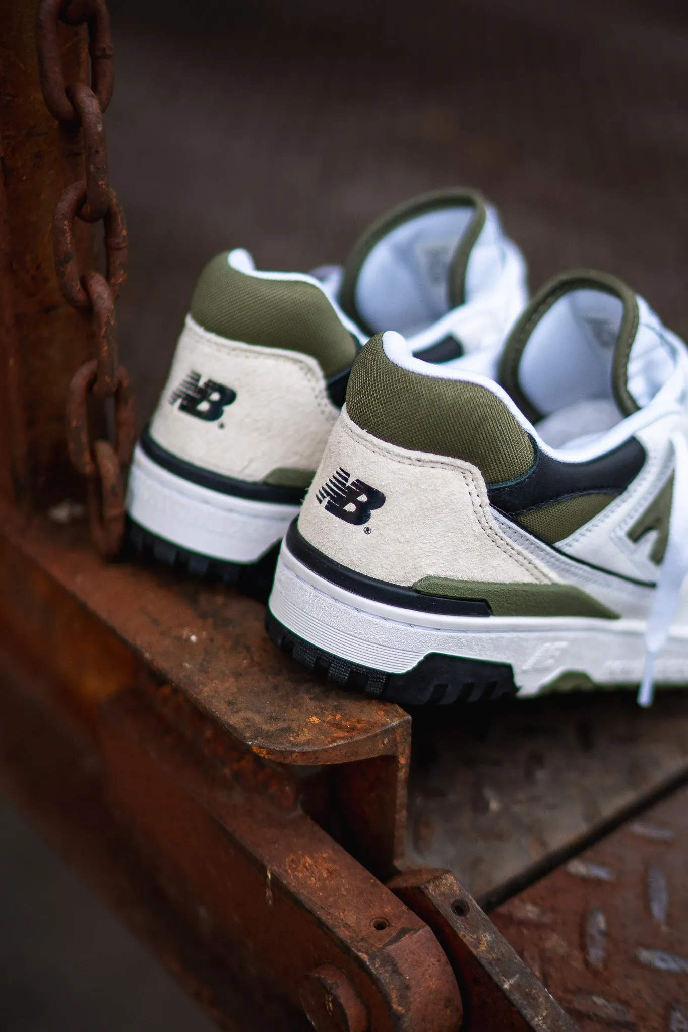 Mens New Balance 550 (White/Olive) - BB550DOB most adjustable Signature