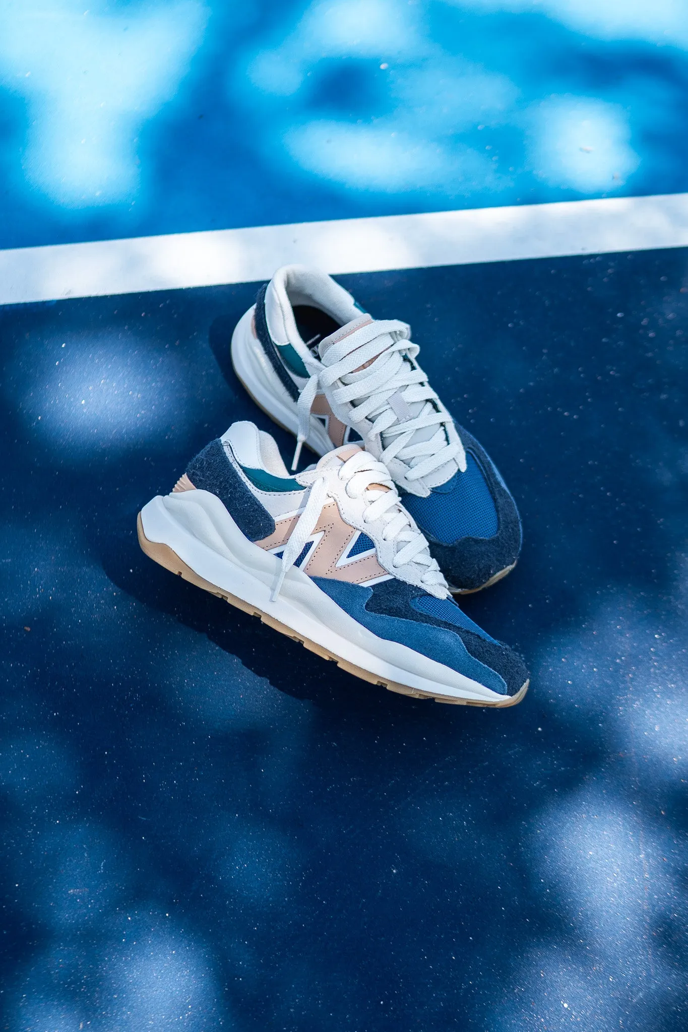 perforations most stylish Mens New Balance 57/40 (Peacoat/Sand) - M5740CCA