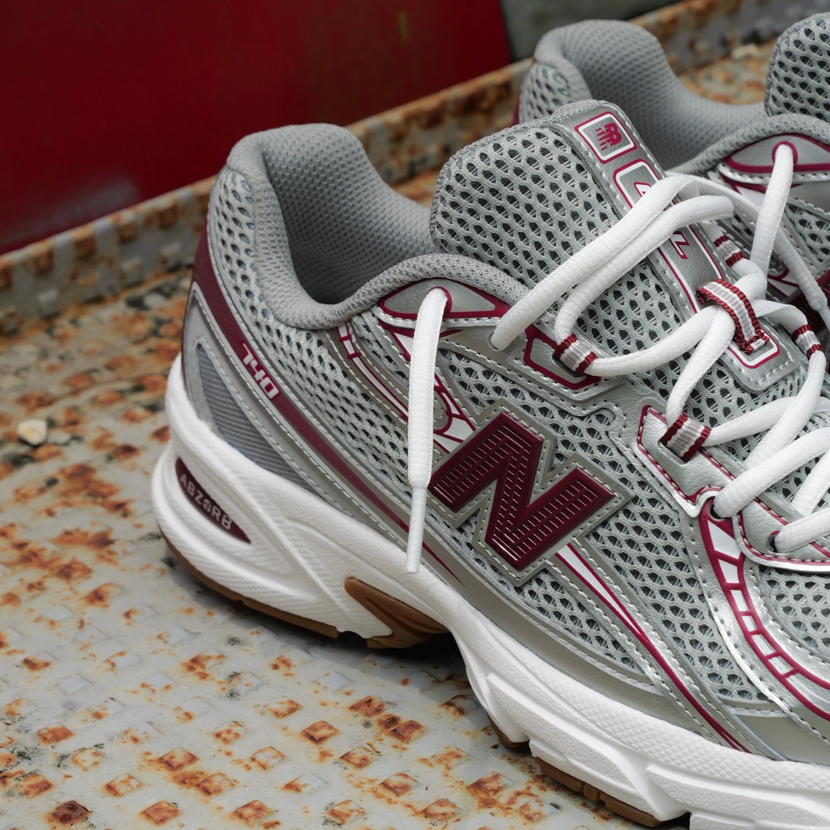 Mens New Balance 740MS2 (Maroon/Grey) Slippers