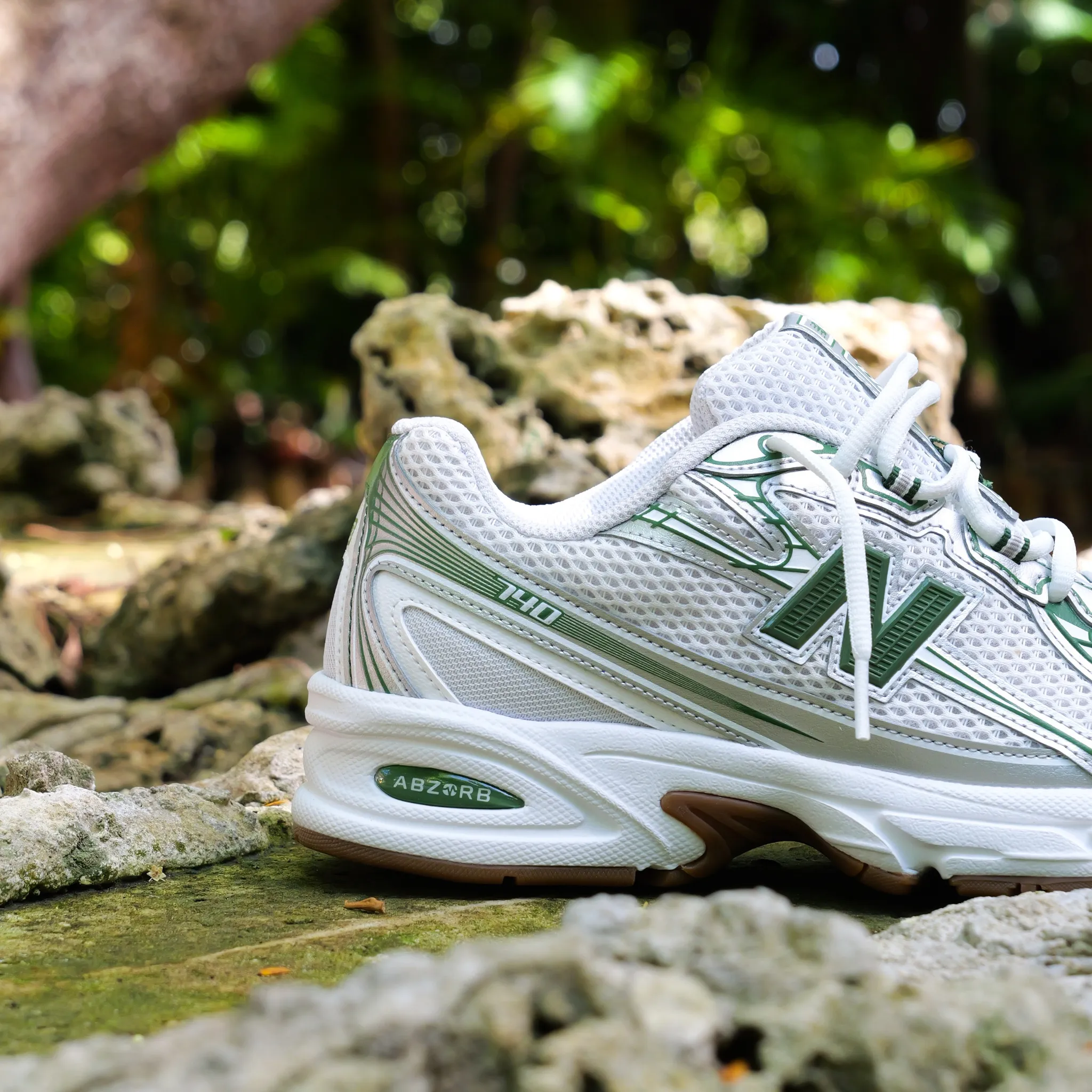 significant ankle - high Mens New Balance 740SF2 (Metallic Silver/Green)
