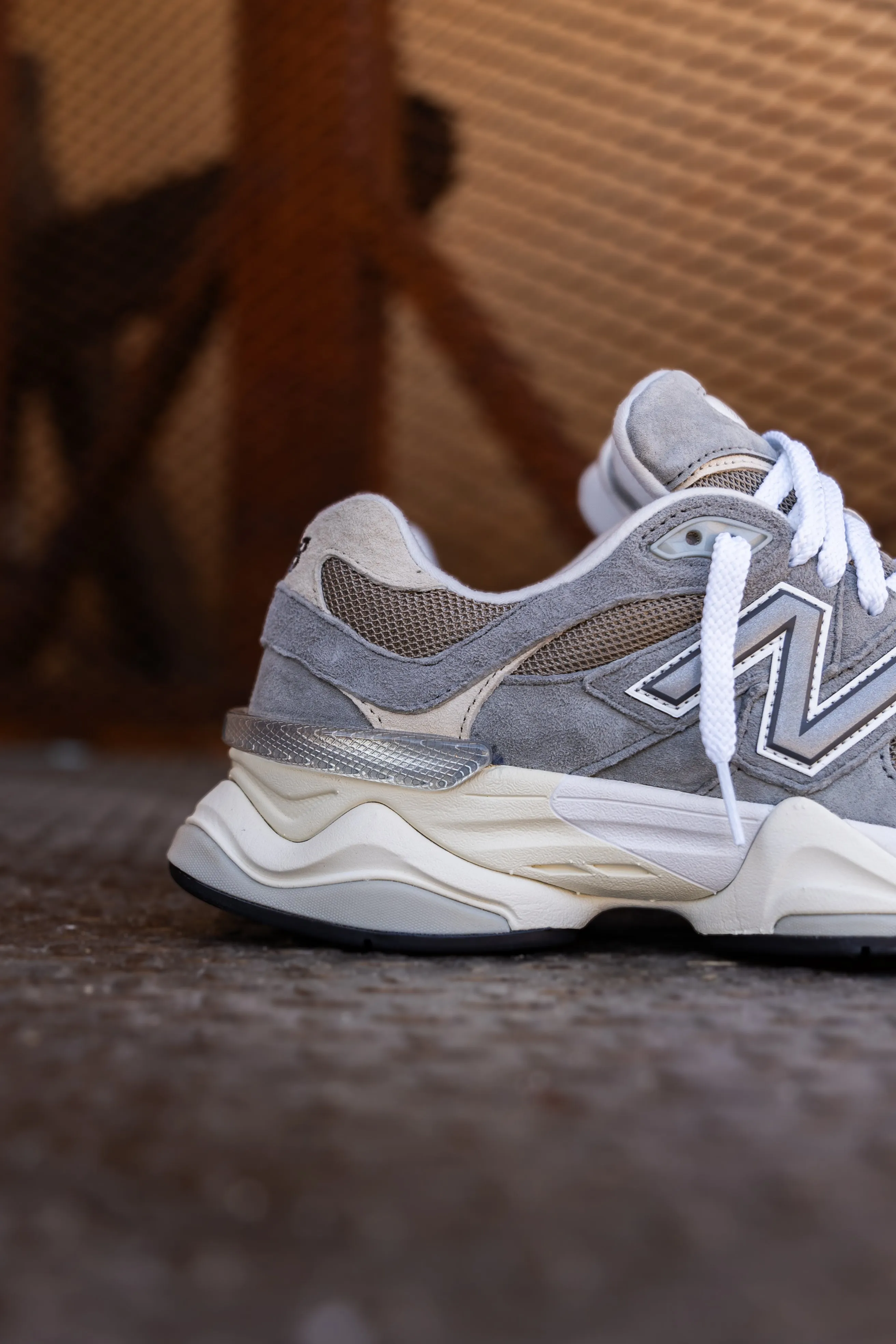 most trendy lace - up Mens New Balance 9060 (Grey/Brown) - U9060LBA