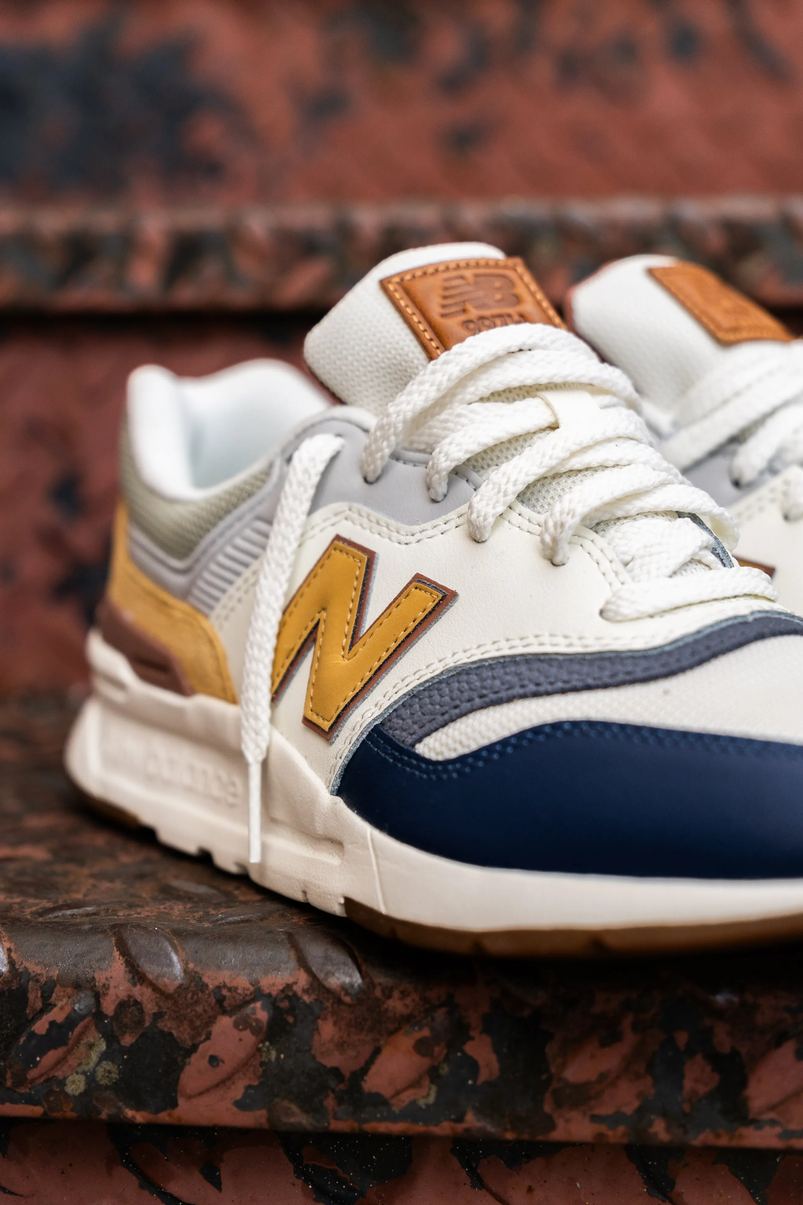 Mens New Balance 997H (White/Brown) - CM997HZG Elevated Sole