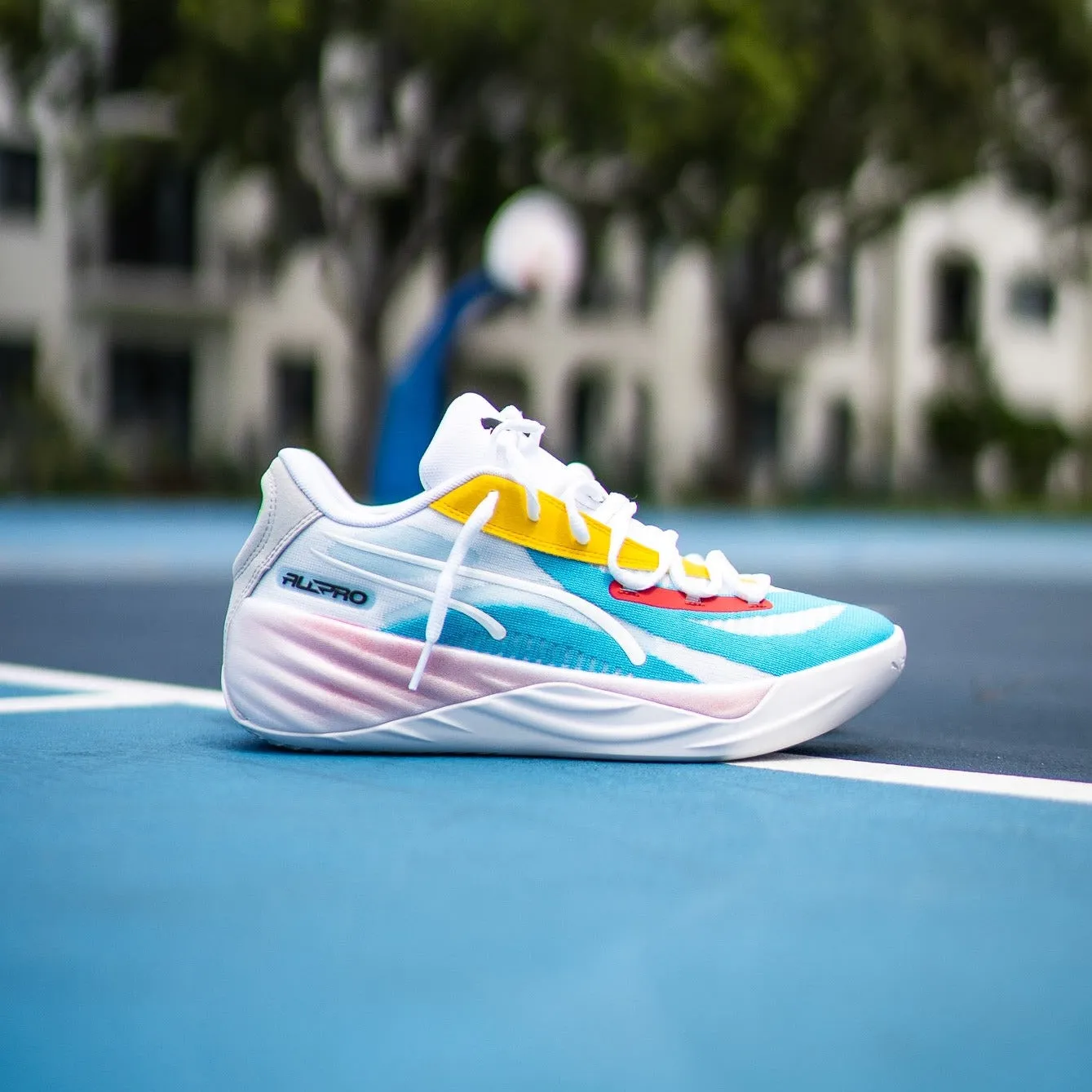 Mens Puma All-Pro Nitro (White/Multi) Custom