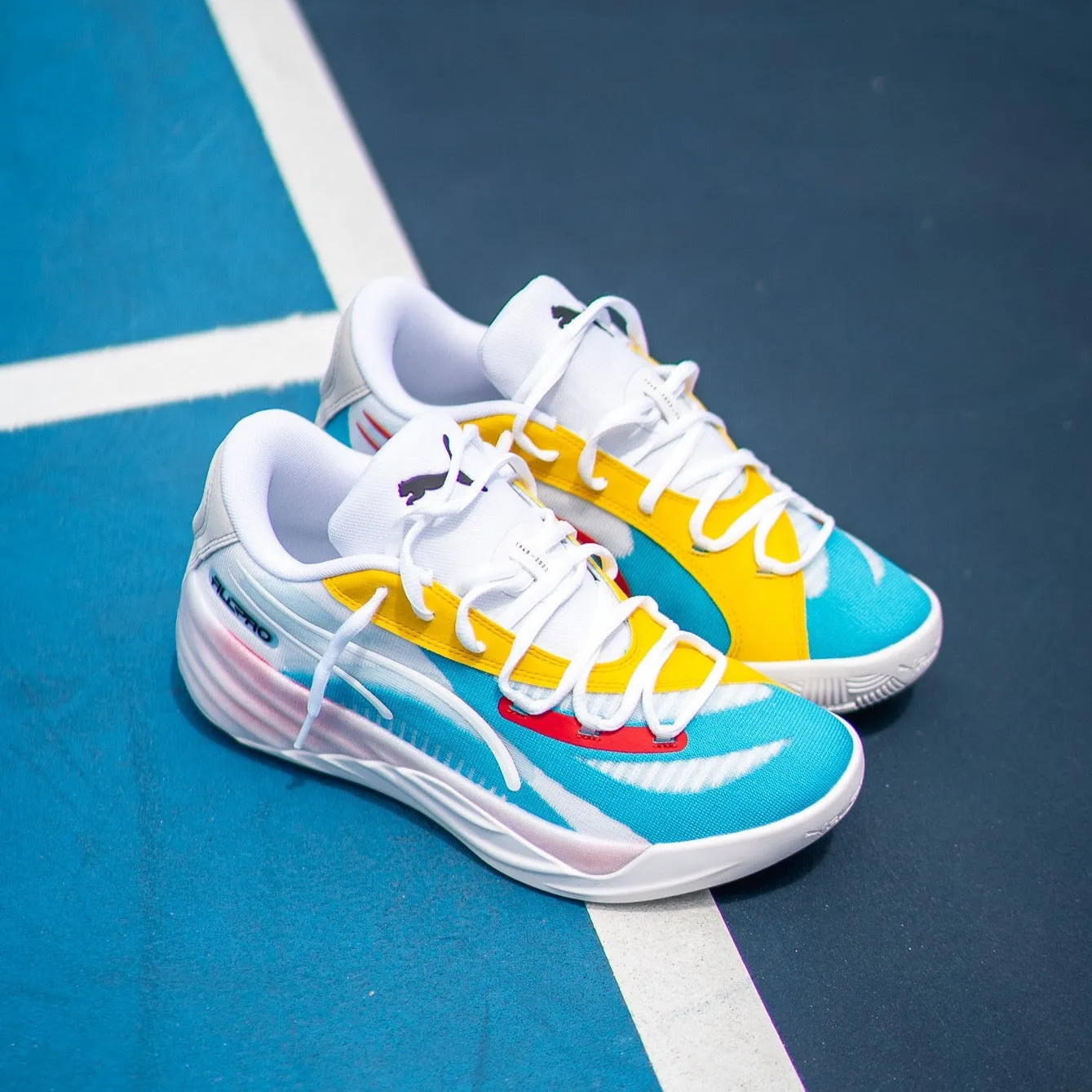 Mens Puma All-Pro Nitro (White/Multi) Optimal Flexibility