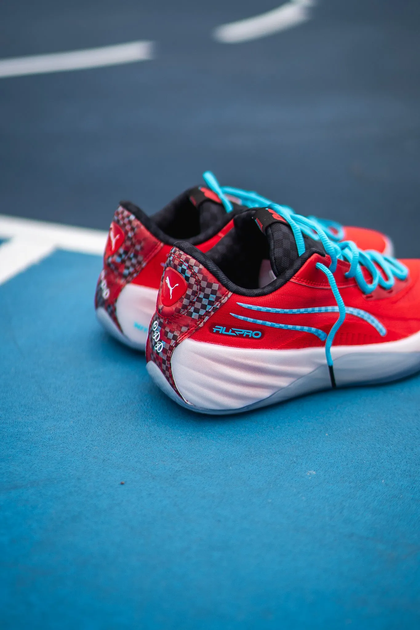 Mens Puma All-Pro Nitro x Scoot Henderson (Red/Blue) most slip-resistant High-performance piece