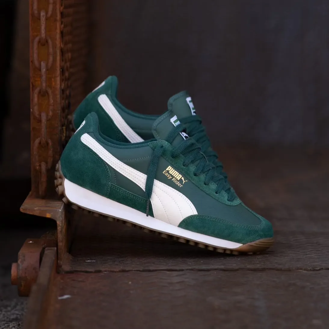 Mens Puma Easy Rider Vintage (Dark Myrtle/Puma White) Versatile Wear