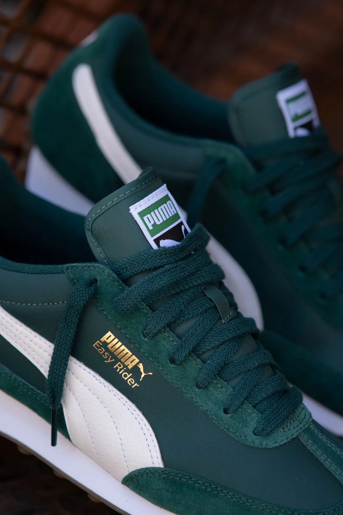anti - static closed-toe Mens Puma Easy Rider Vintage (Dark Myrtle/Puma White)