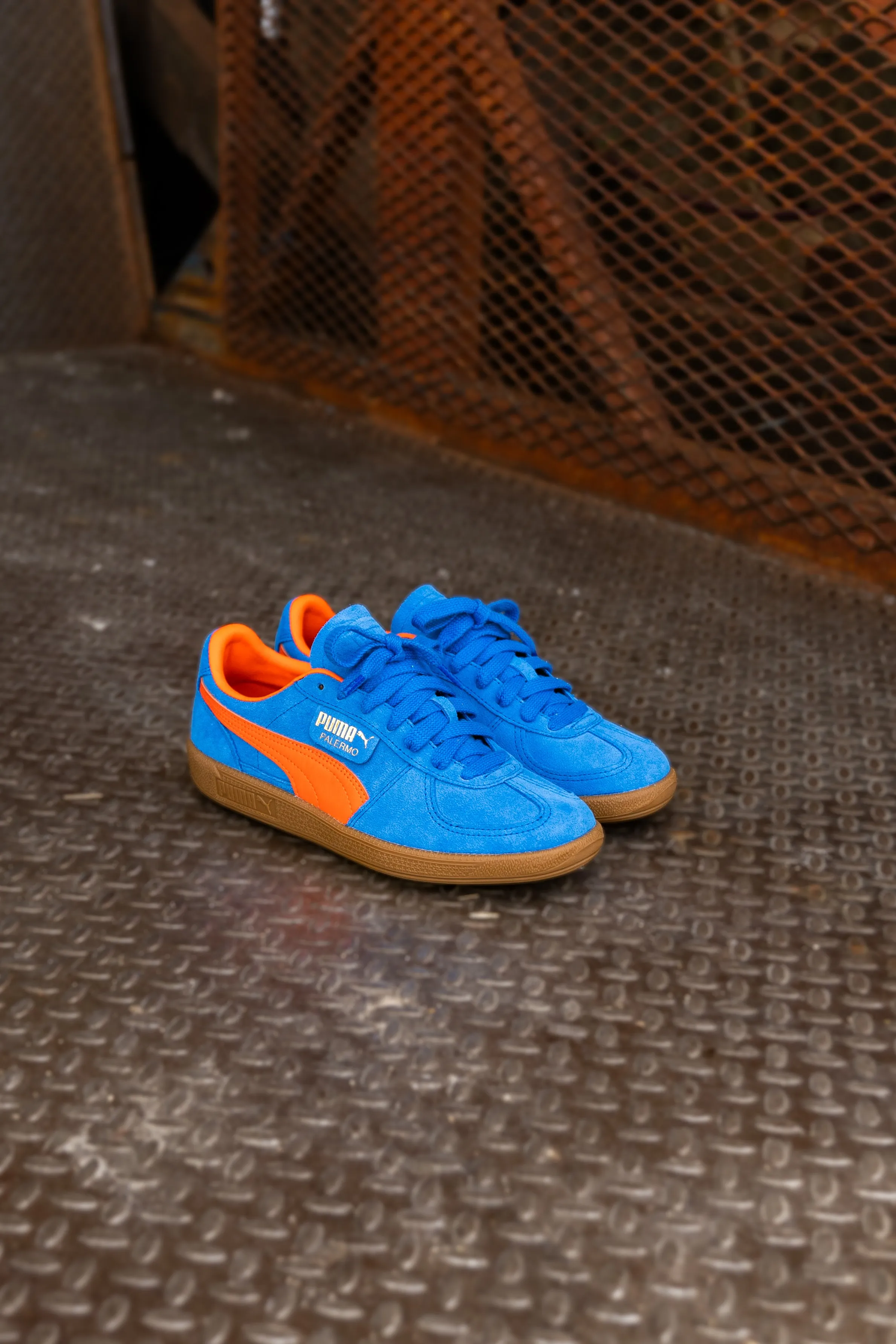 slip-resistant Mens Puma Palermo (Hyperlink Blue/Flame Flicker/Gum)