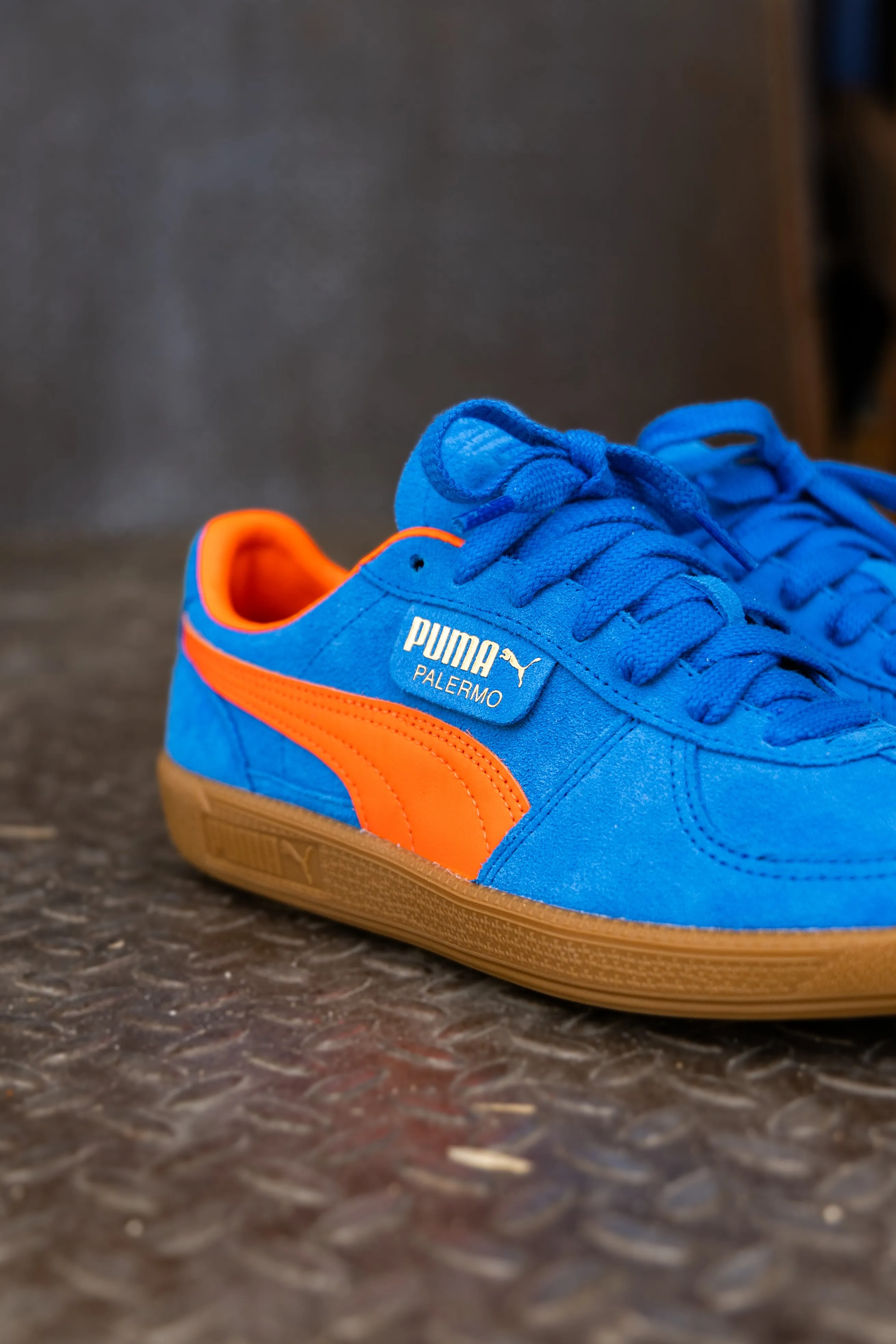 non - slip user Mens Puma Palermo (Hyperlink Blue/Flame Flicker/Gum)