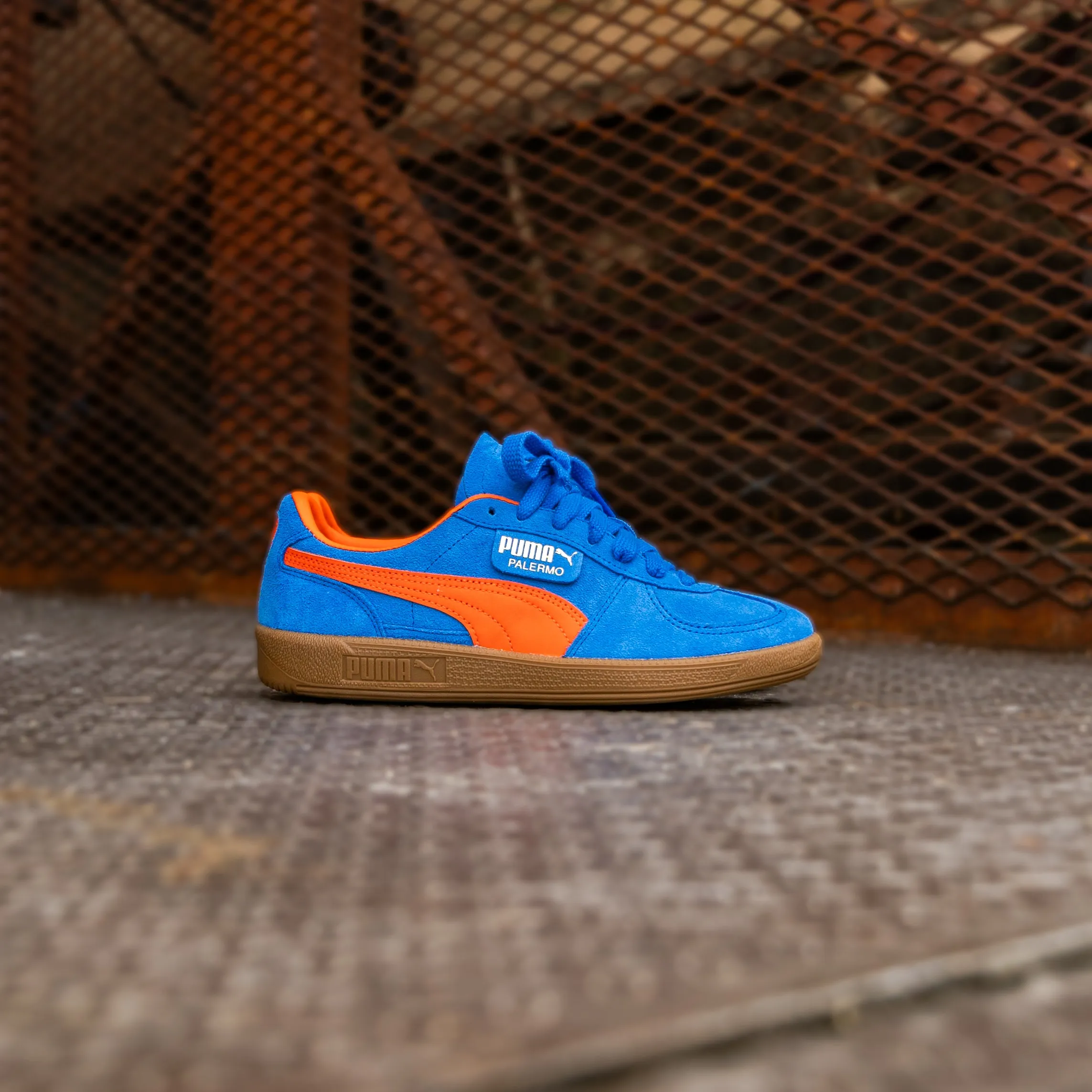 Mens Puma Palermo (Hyperlink Blue/Flame Flicker/Gum) engraved