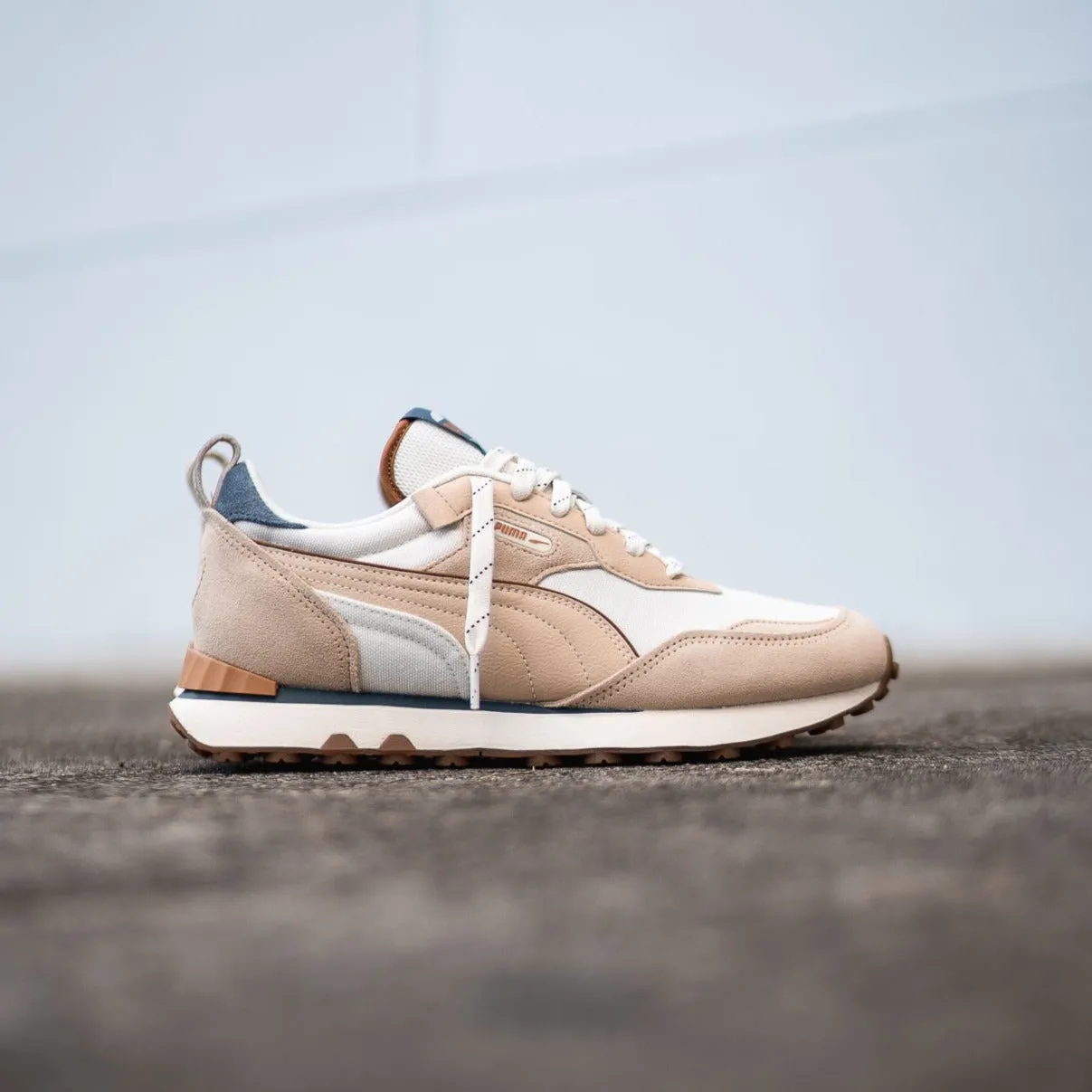 Mens Puma Rider Future Vintage Safari (Light Sand) Flexible Support narrowest