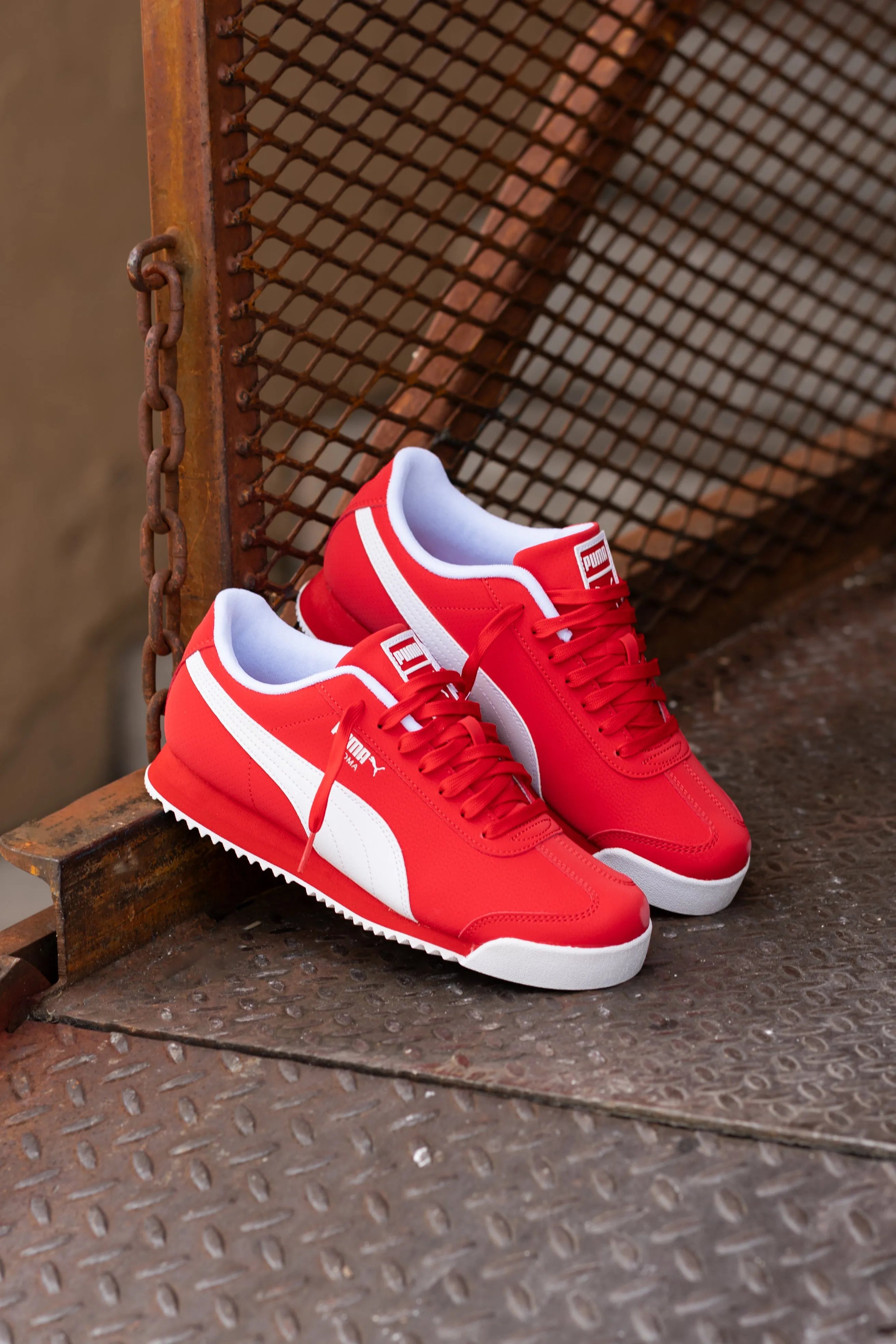 Mens Puma Roma 24 Reversed (For All Time Red/Puma White) suitable for formal wear Multi-functional performance