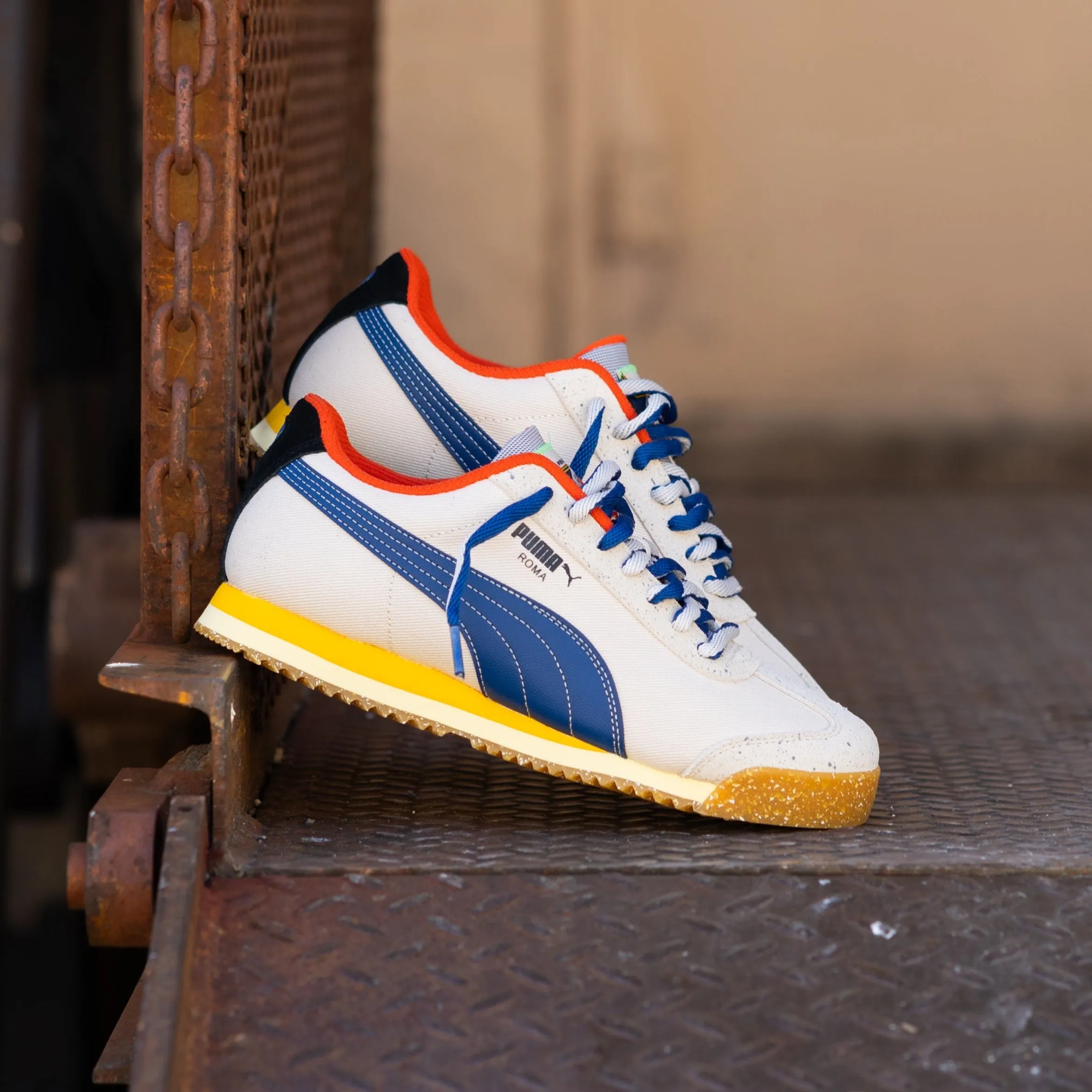 eastern thick - soled Mens Puma Roma Podium (Clyde Royal/Creamy Vanilla)