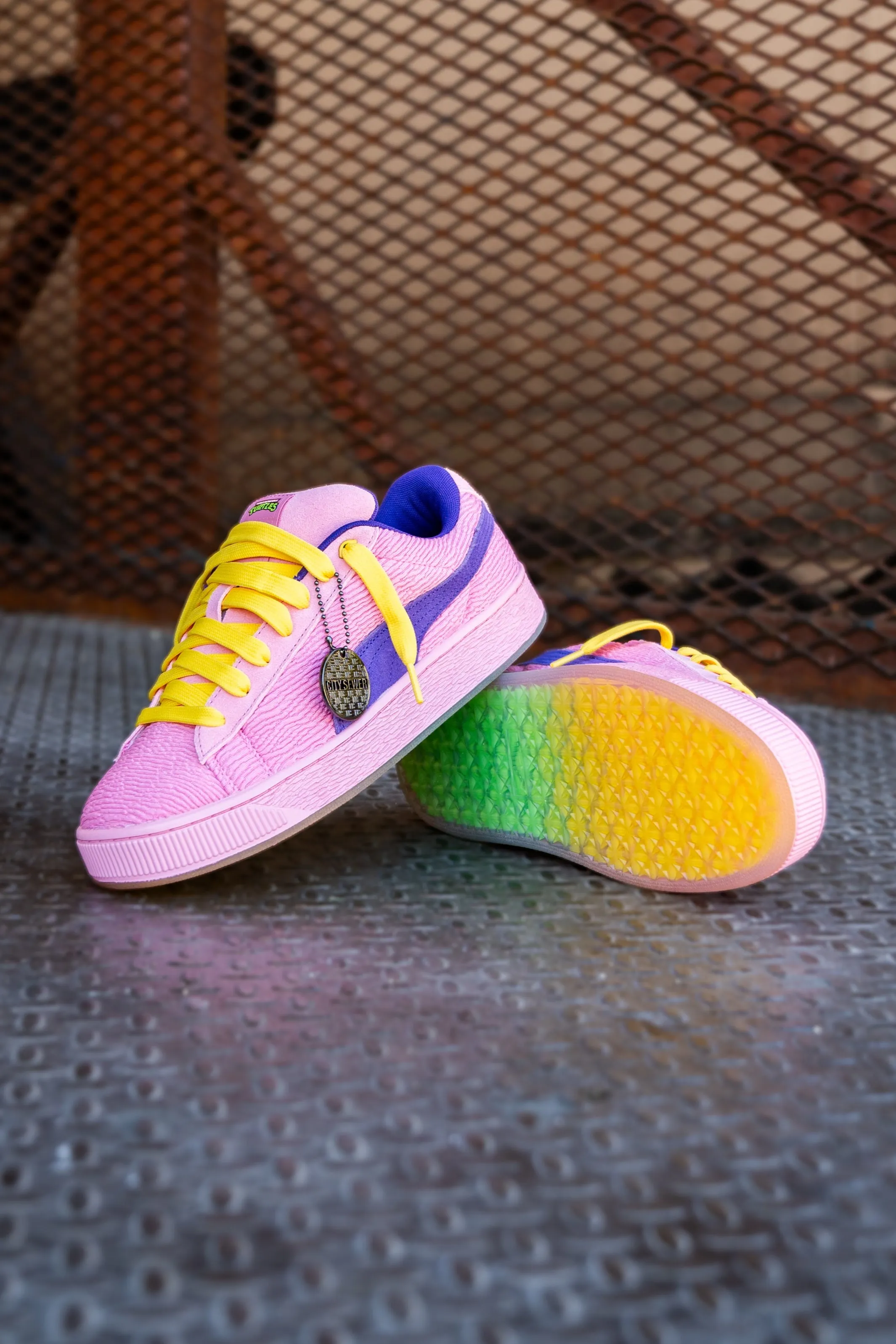 Mens Puma Suede XL Teenage Mutant Ninja Turtles (Mauved Out/Team Violet) Built-in wear