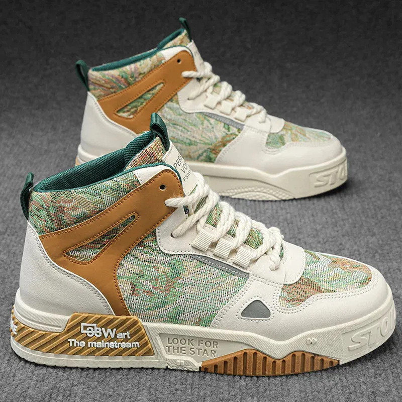 Men's Skateboarding Shoes Low Top Flats Sneakers Breathable White Sports Shoes Students Shoes Walking Shoes Chaussure Homme Agile Path